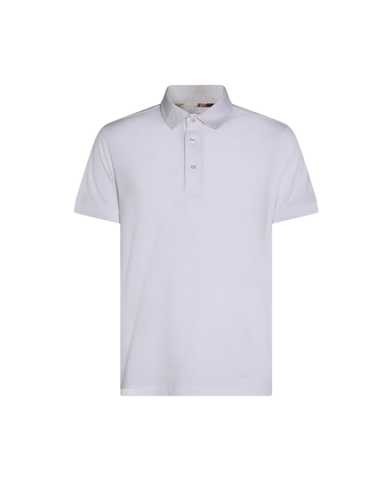 Etro White Cotton Polo Shirt - Optic white