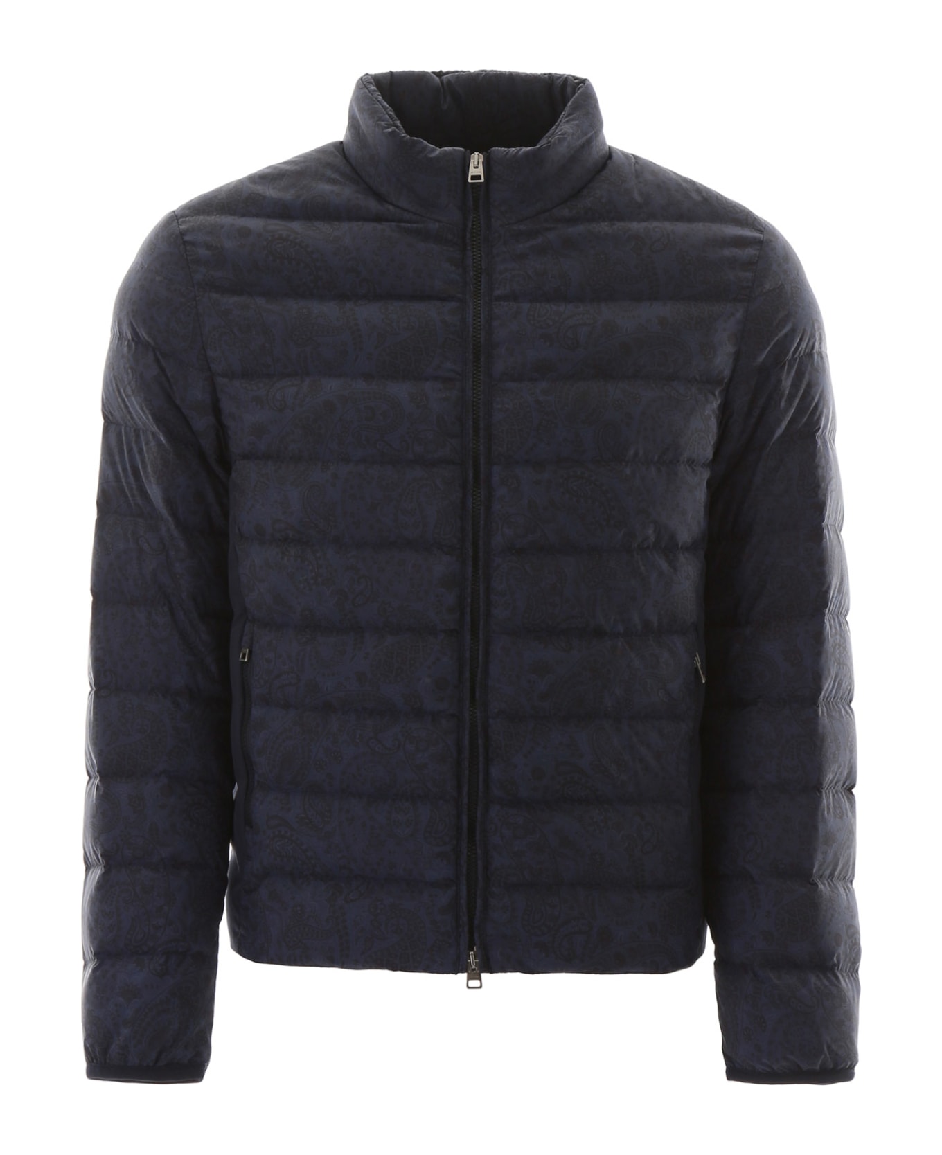 Etro Paisley Print Down Jacket - BLU (Blue)