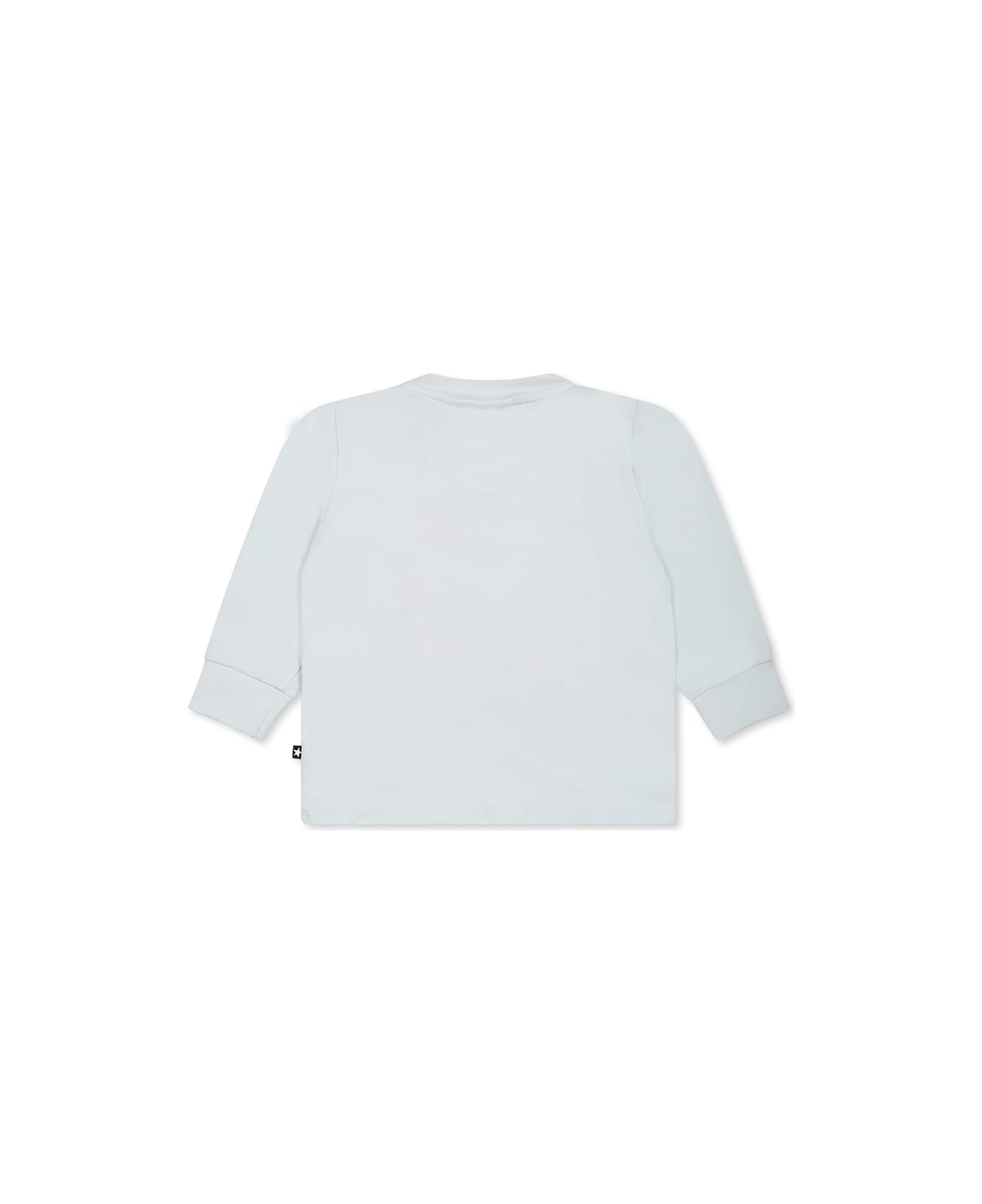 Molo Light Blue T-shirt For Babykids With Cheetah - Light Blue