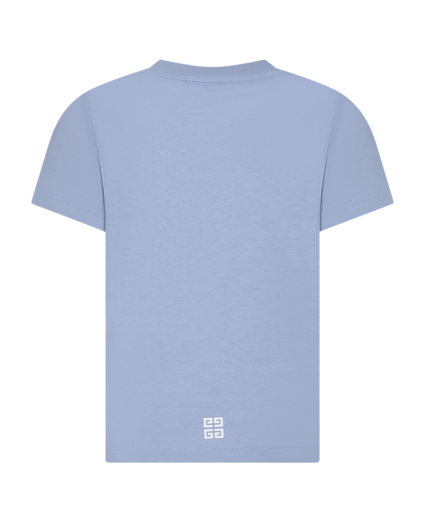 Givenchy Light Blue T-shirt For Boy With Logo - Azzurro