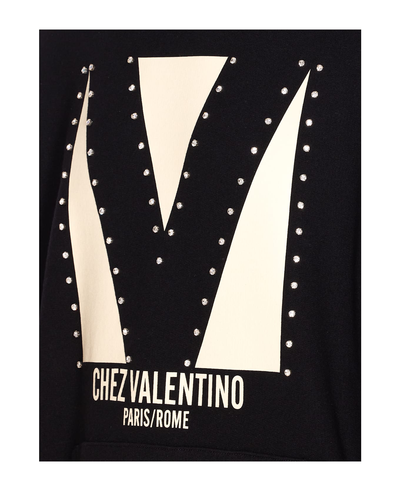 Valentino Garavani Chez Valentino Logo Hoodie - Black