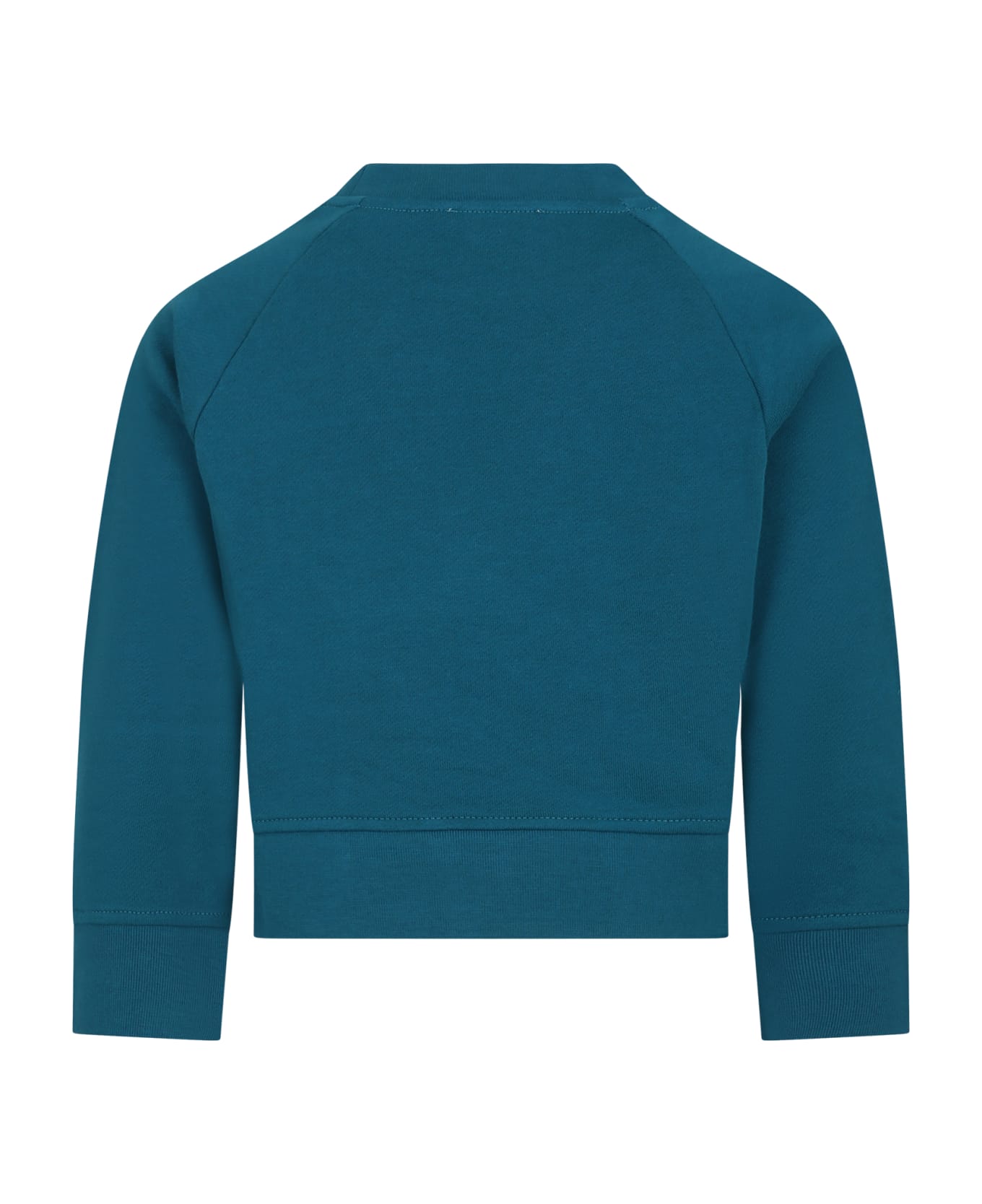 Stella McCartney Kids Green Sweatshirt For Girl With Flowers And Logo - Green ニットウェア＆スウェットシャツ