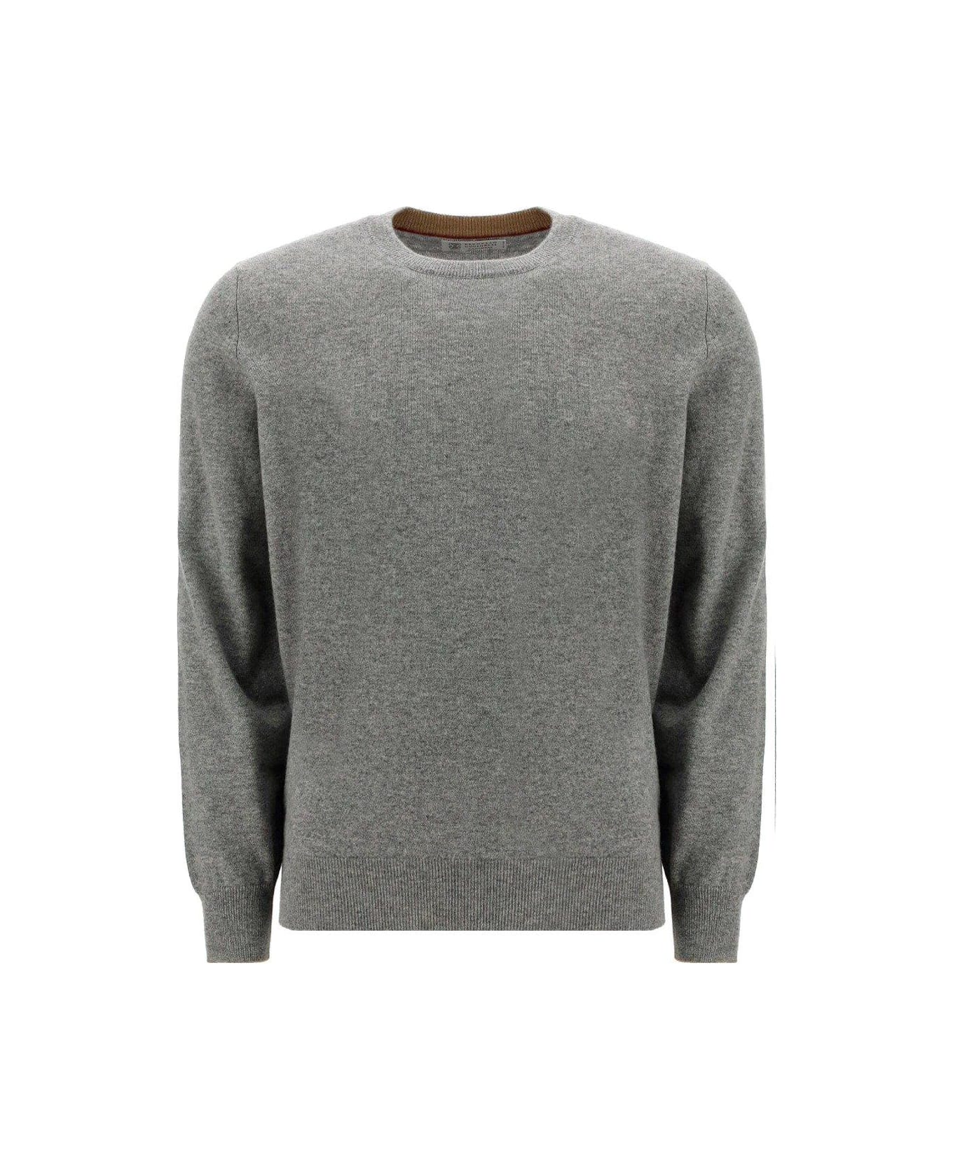 Brunello Cucinelli Crewneck Knit Sweater - Light Grey フリース