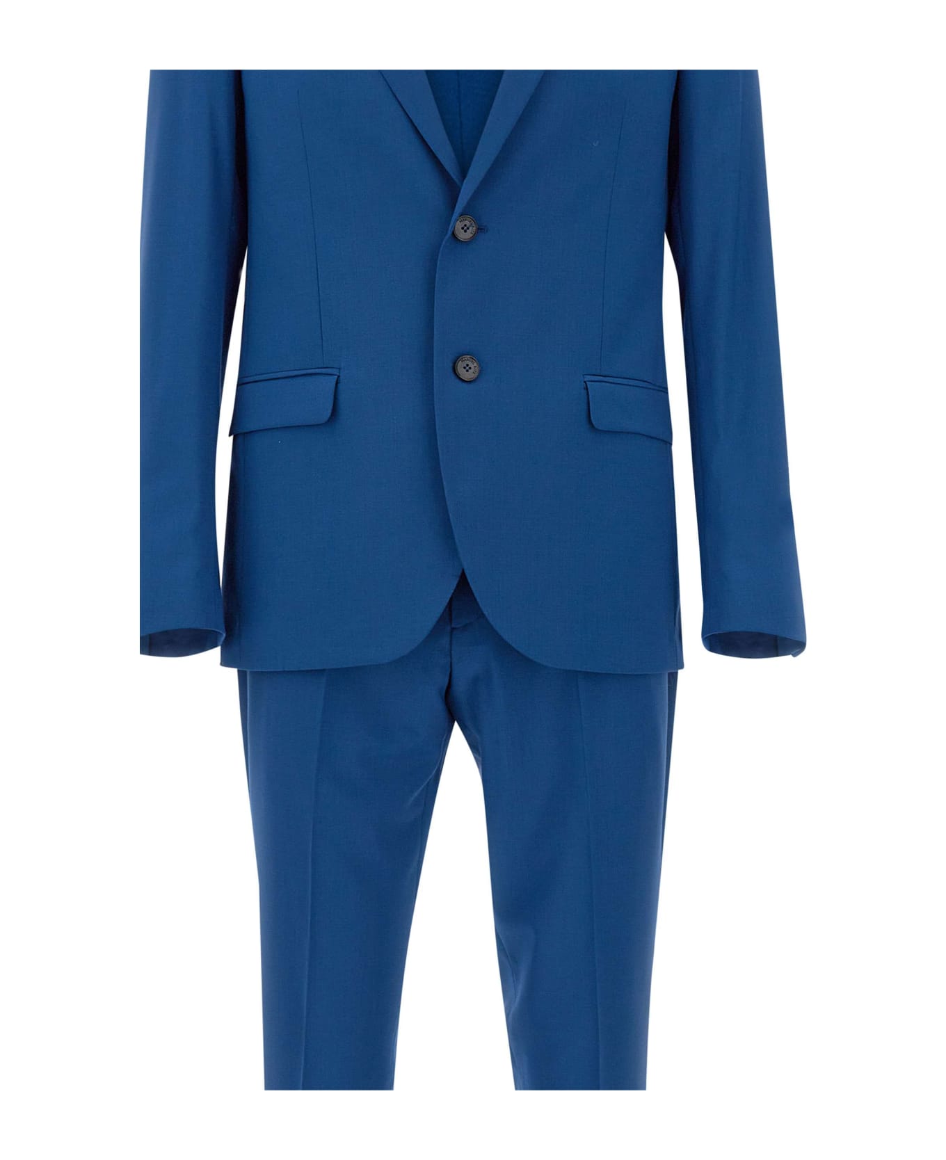 Manuel Ritz Two-piece Cool Wool Blend Suit - BLUE