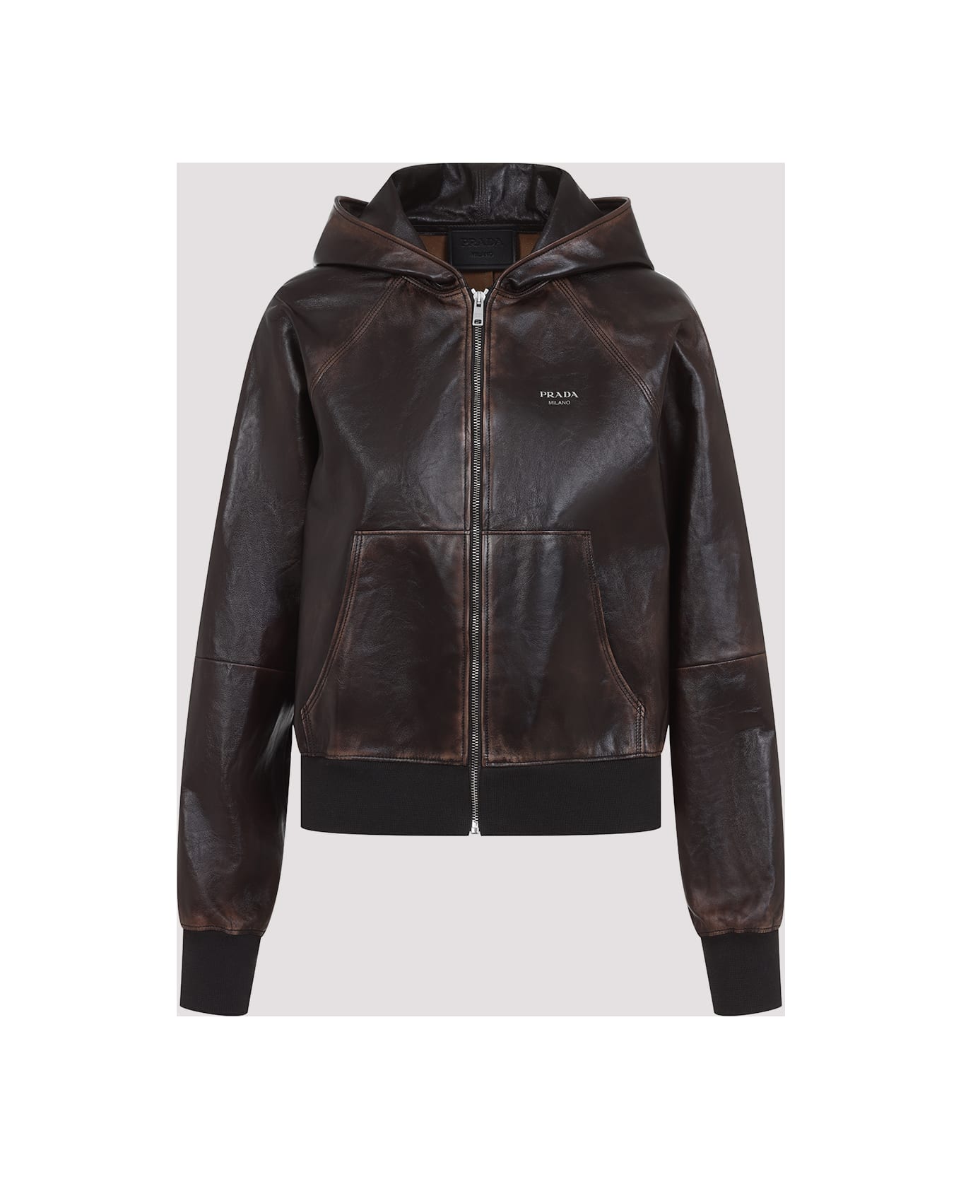 Prada Lamb Leather Jacket - Moro