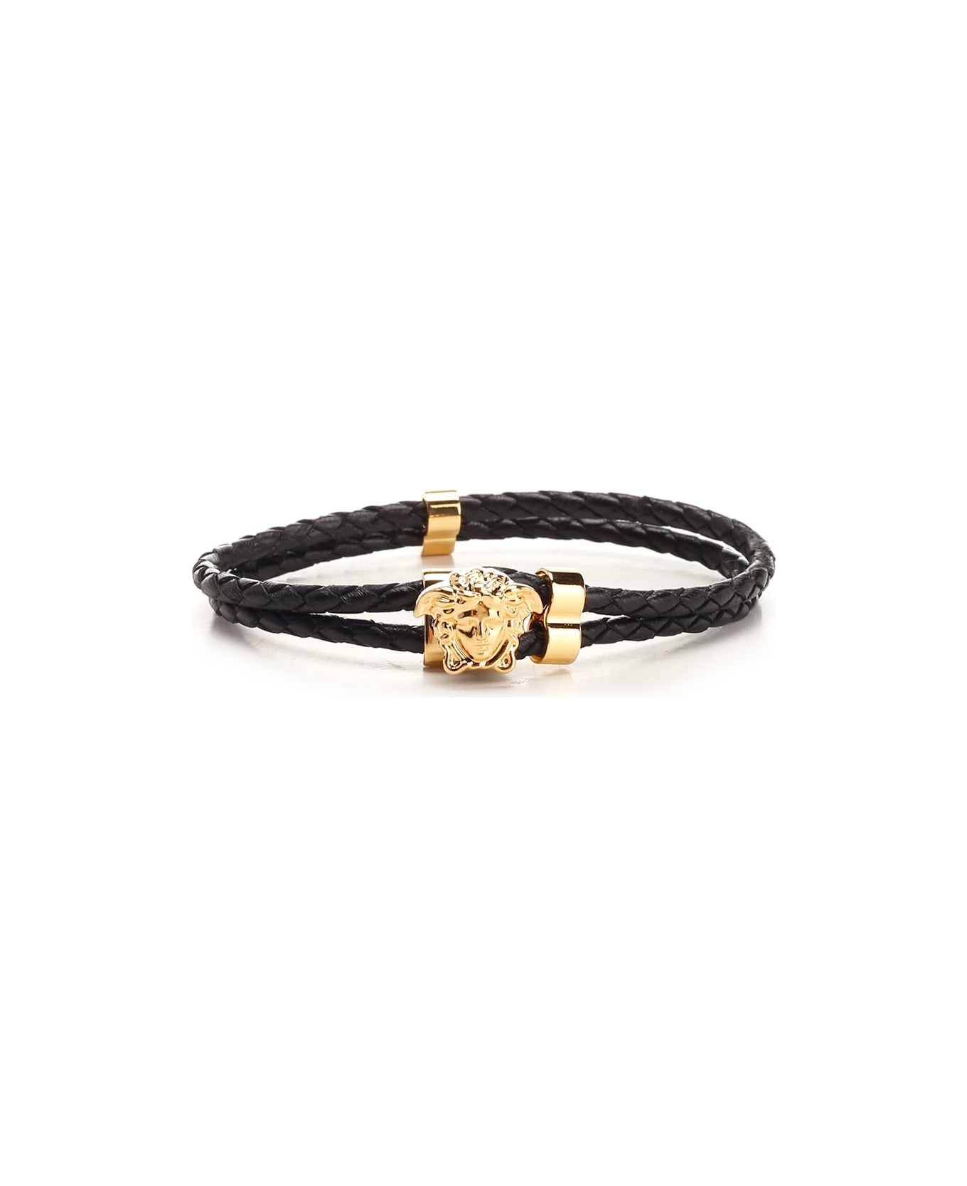 Versace Braided Bracelet - Black-Gold