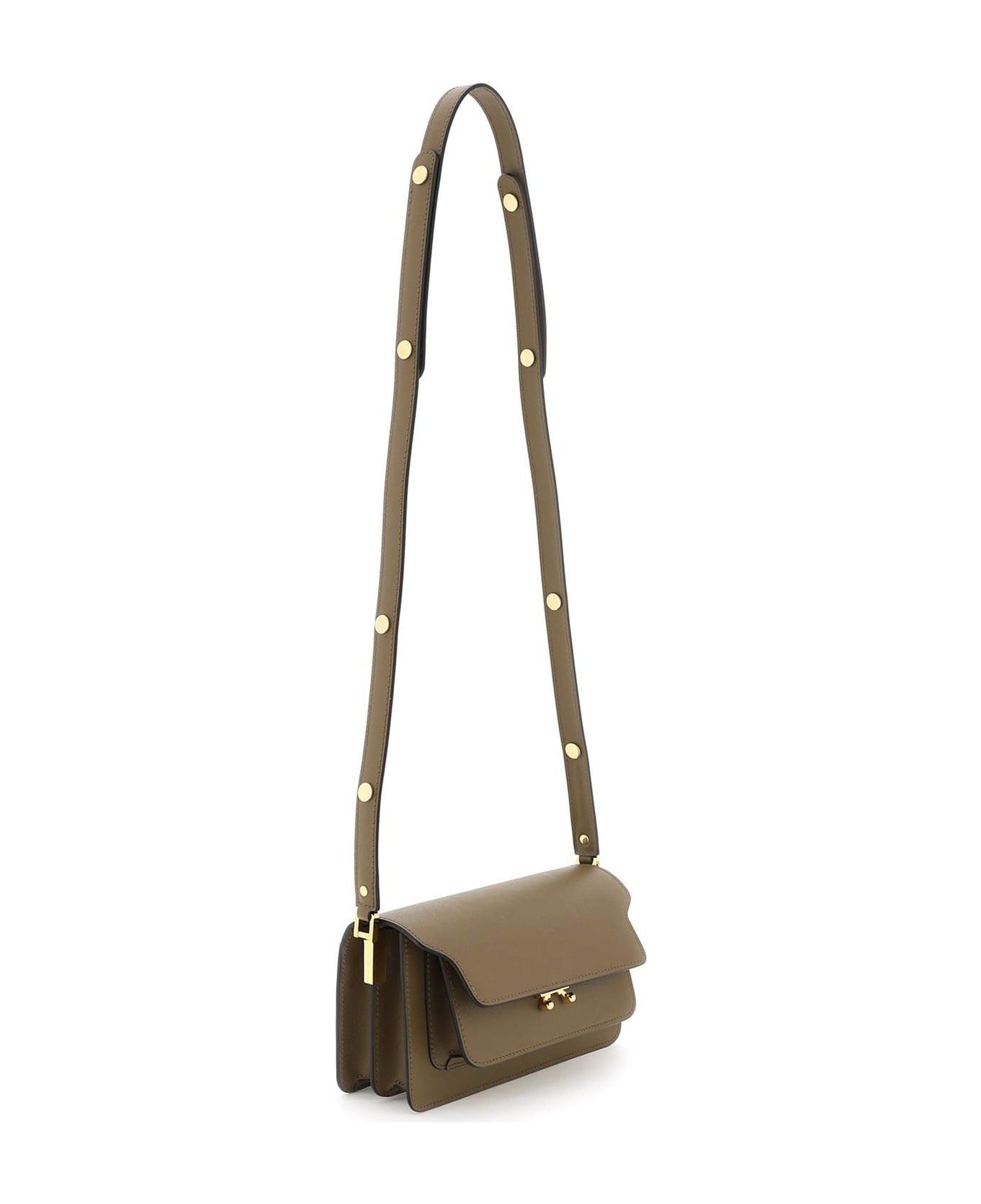 Marni Trunk East/west Bag In Leather - CIGAR