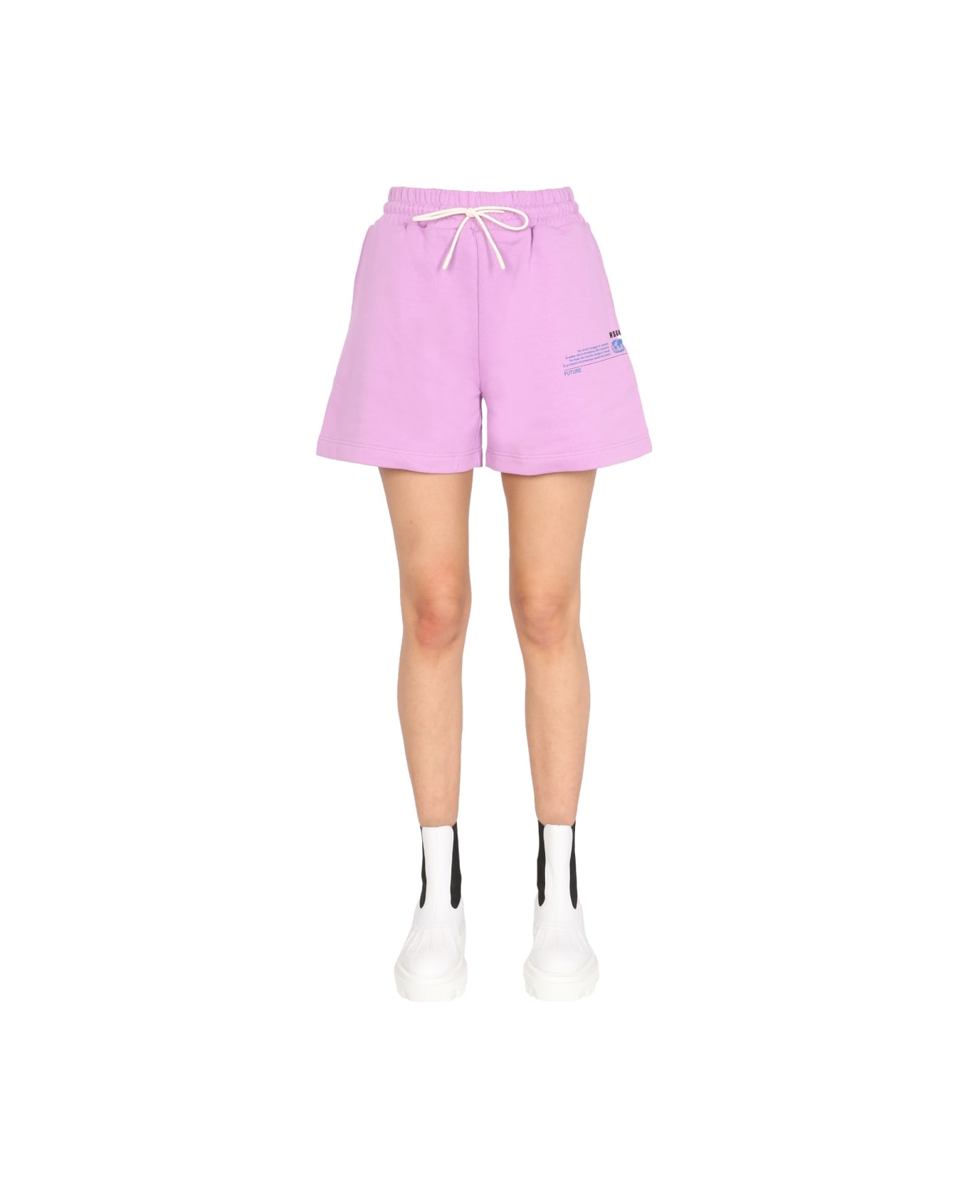 MSGM Cotton Shorts - LILAC ショートパンツ