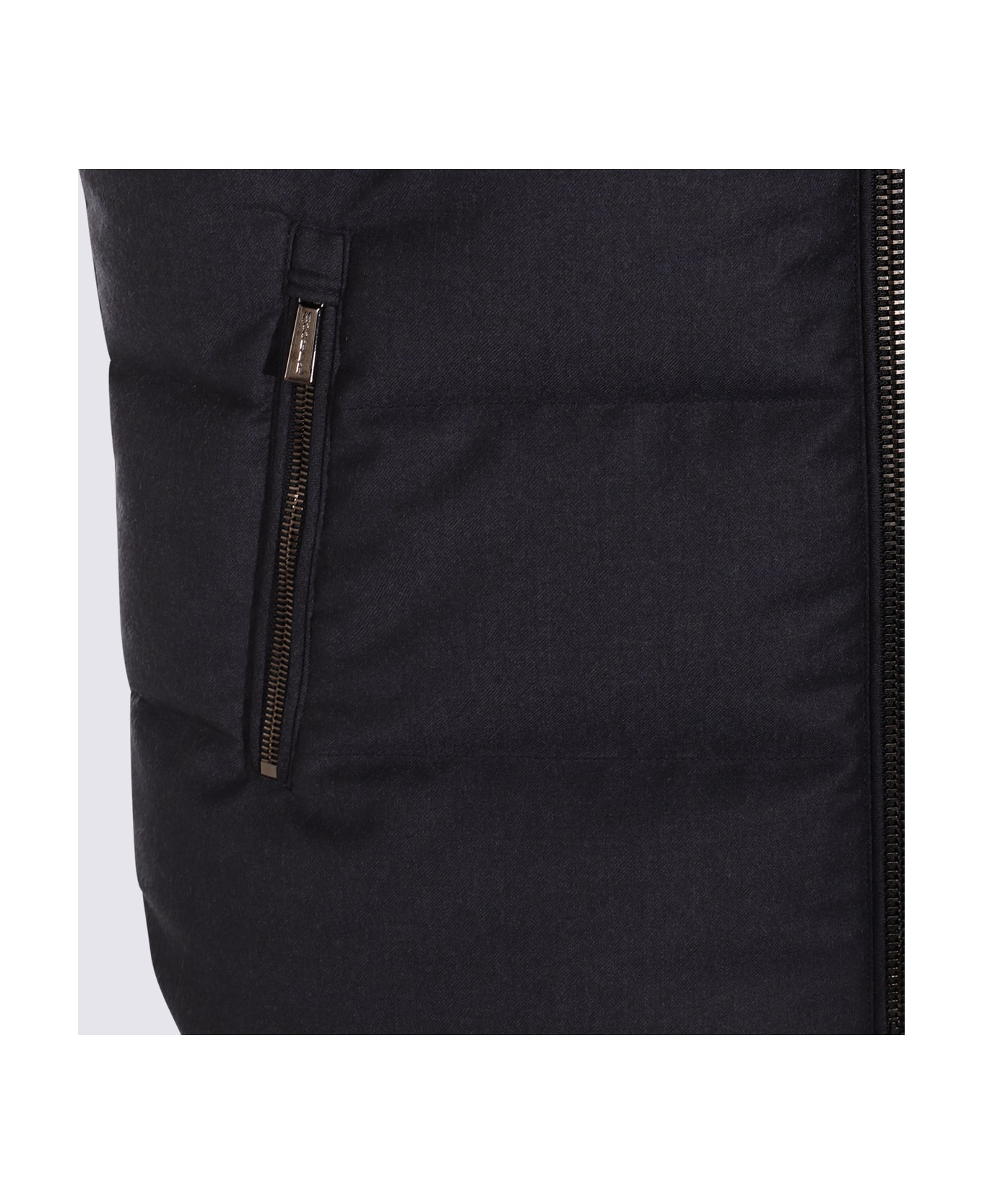 Moorer Blue Wool Down Jacket - Denim