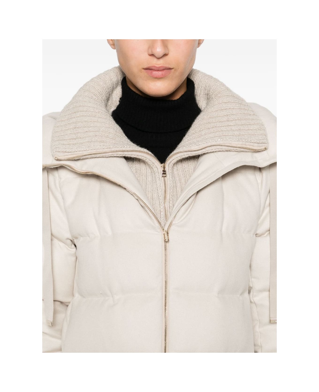 Herno Midi Down Jacket - Powder