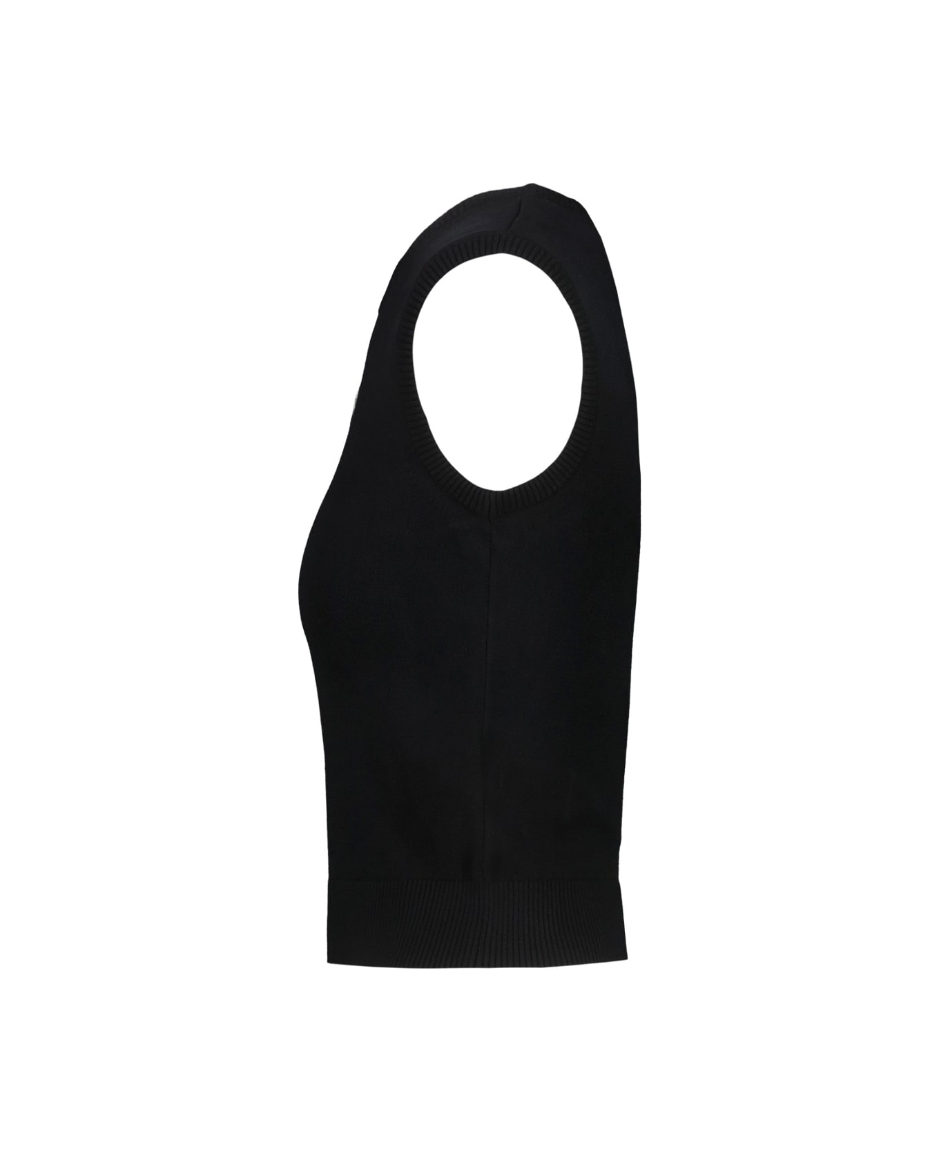 Marine Serre Moon Logo Knit Vest - Black