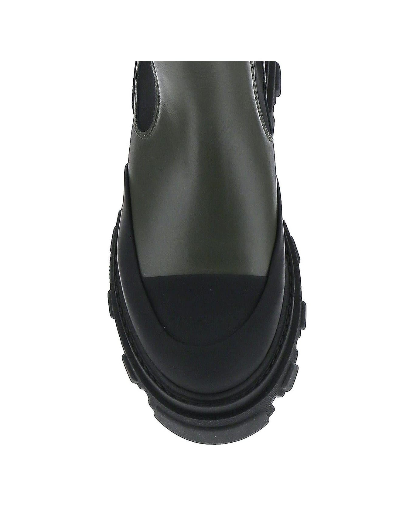 GANNI ラウントトゥスリッホンチェルシフツ S24974914 004 Black Black Low Cut Western Chelsea Boots | GANNI US
