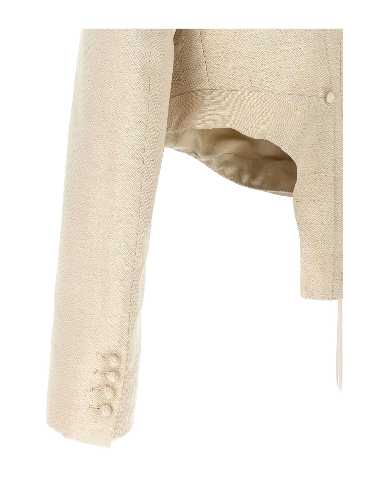 Stella McCartney Micro Tail Crop Jacket - Beige