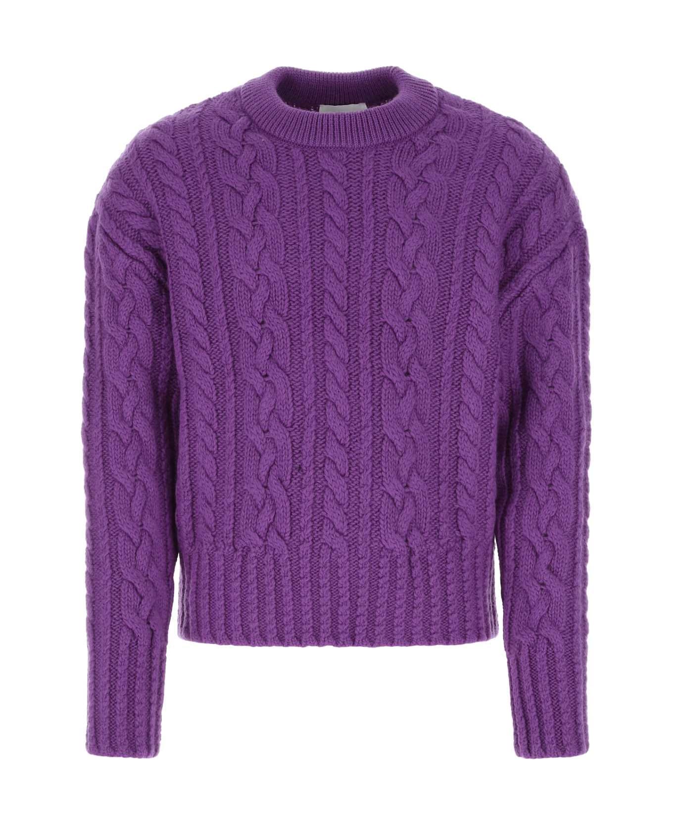 Ami Alexandre Mattiussi Purple Wool Sweater - 500
