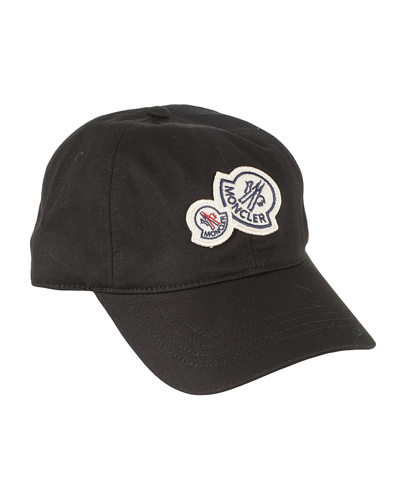 Moncler Logo Patched Baseball Cap - Black