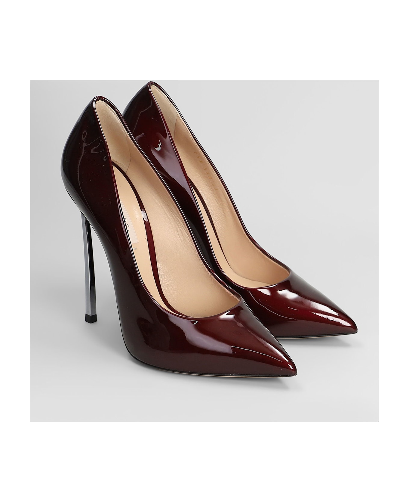 Casadei Blade Pumps In Bordeaux Patent Leather - bordeaux