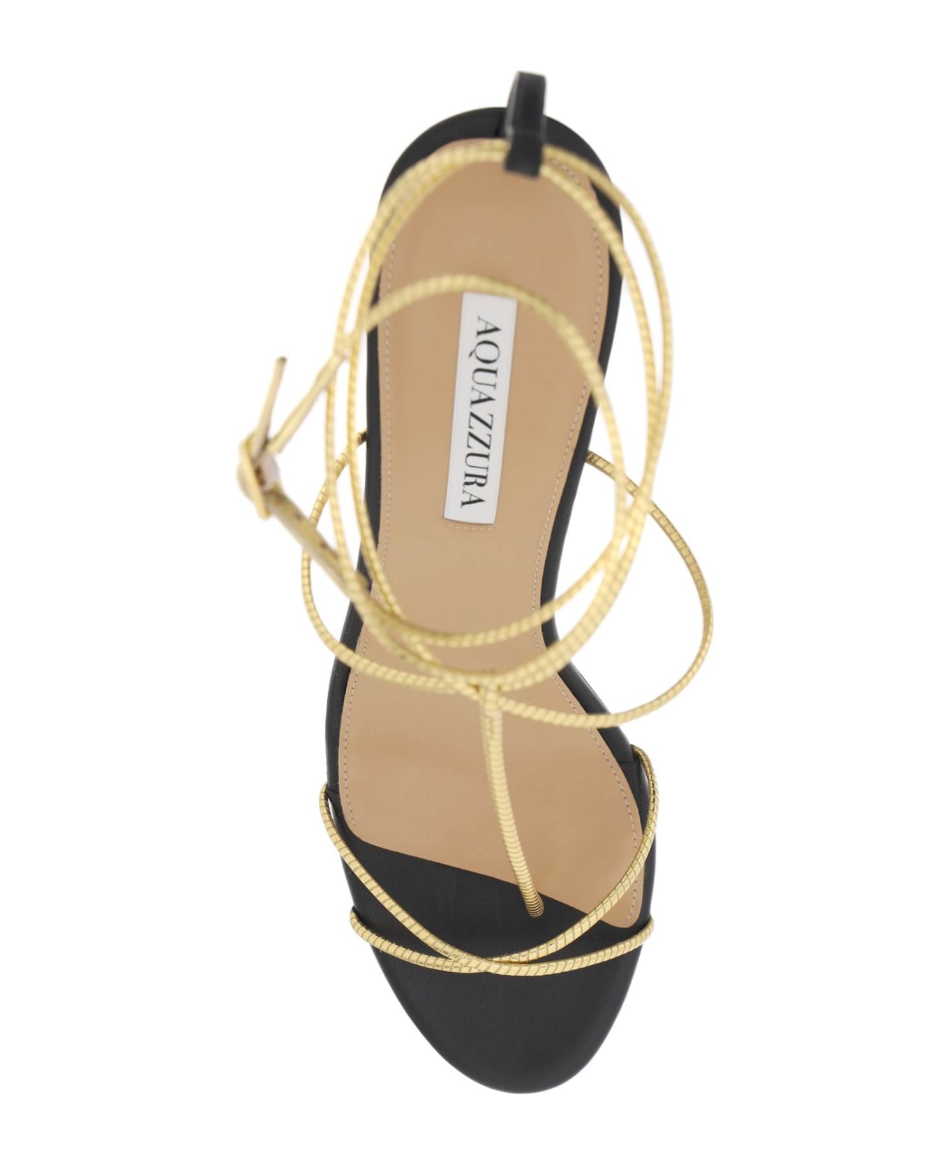 Aquazzura Roman Romance Sandals - GOLD BLACK (Gold)