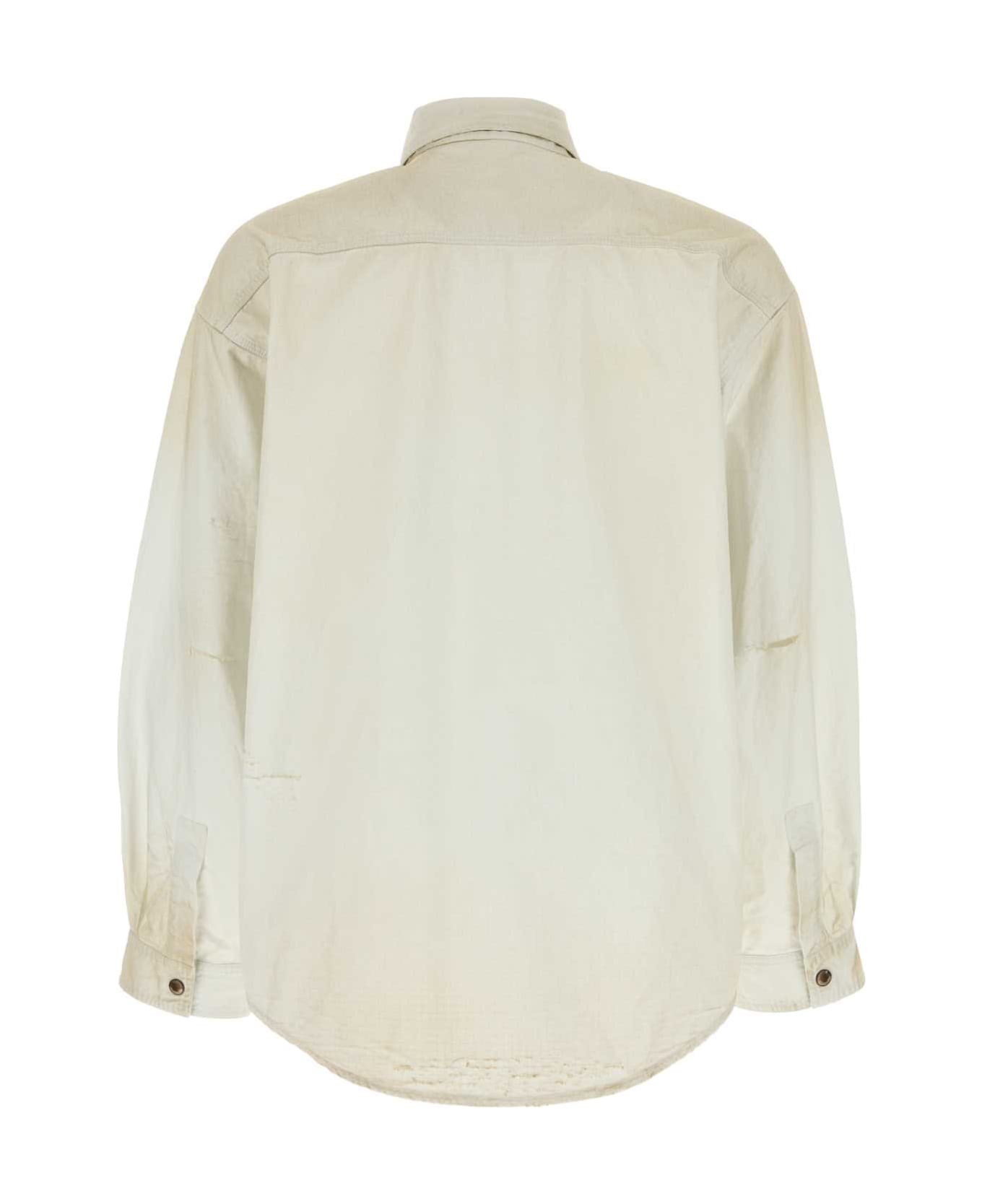 Balenciaga Sand Poplin Shirt - DIRTY WHITE