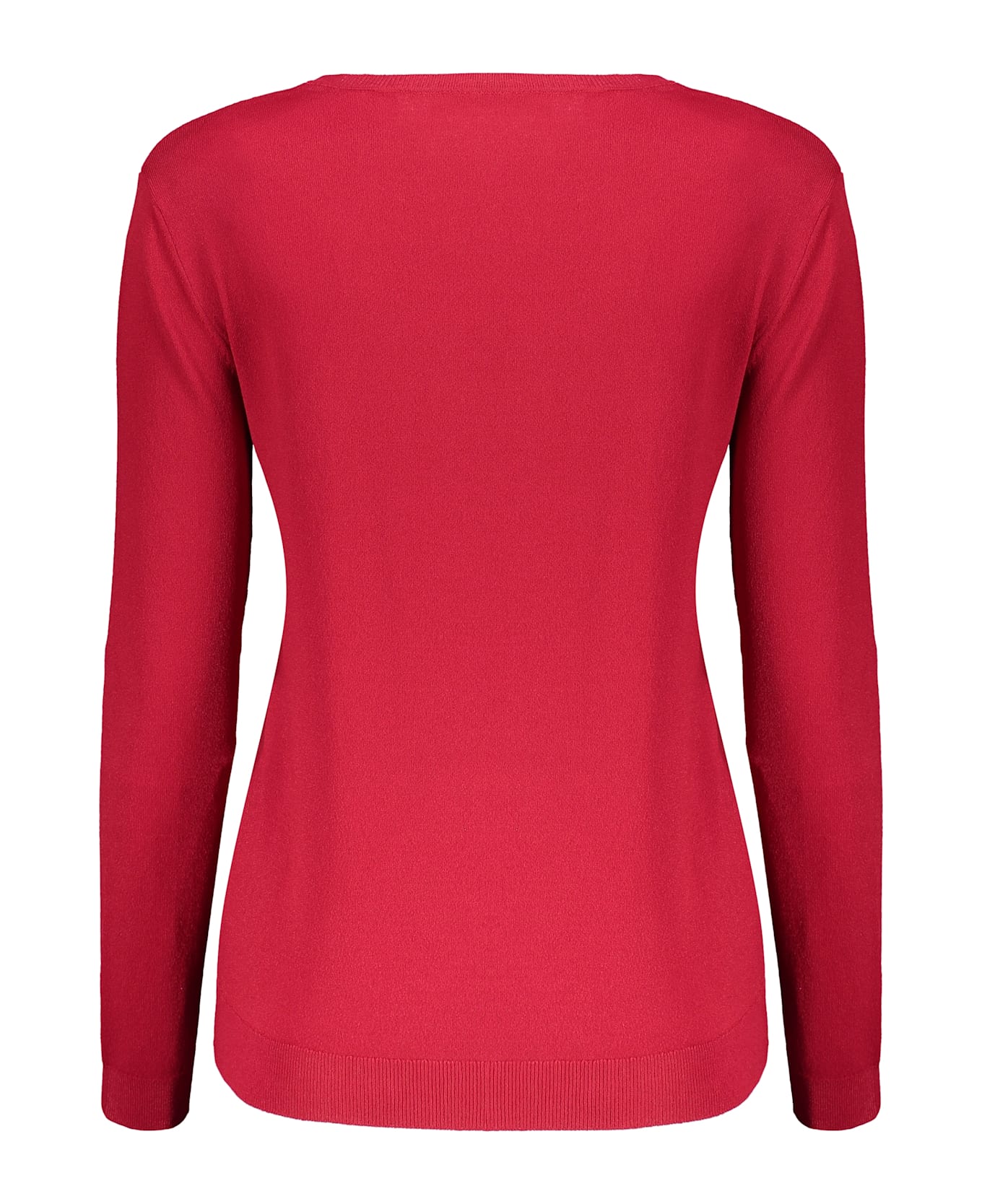 Valentino Long Sleeve Crew-neck Sweater - Red-purple or grape