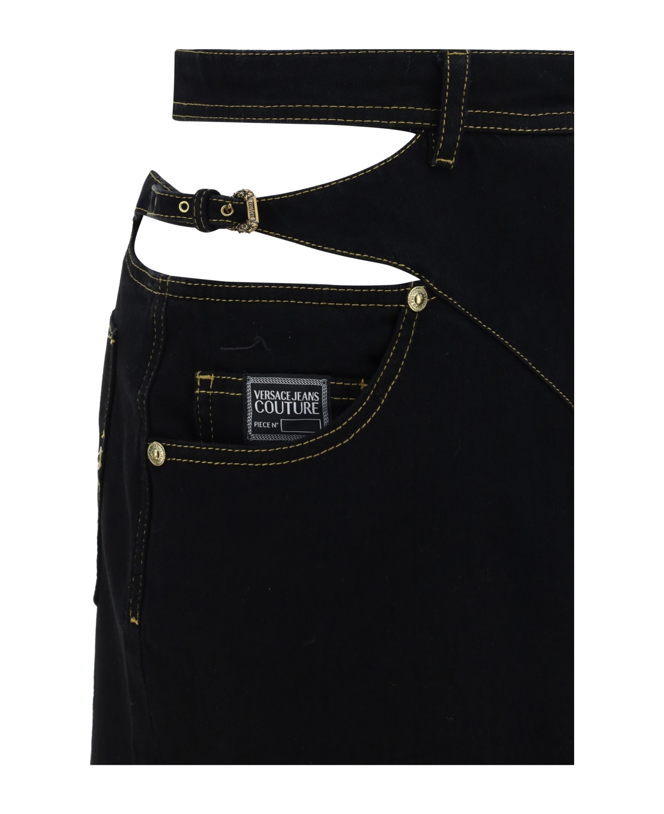 Versace Jeans Couture Baroque Mini Skirt - Black Black スカート