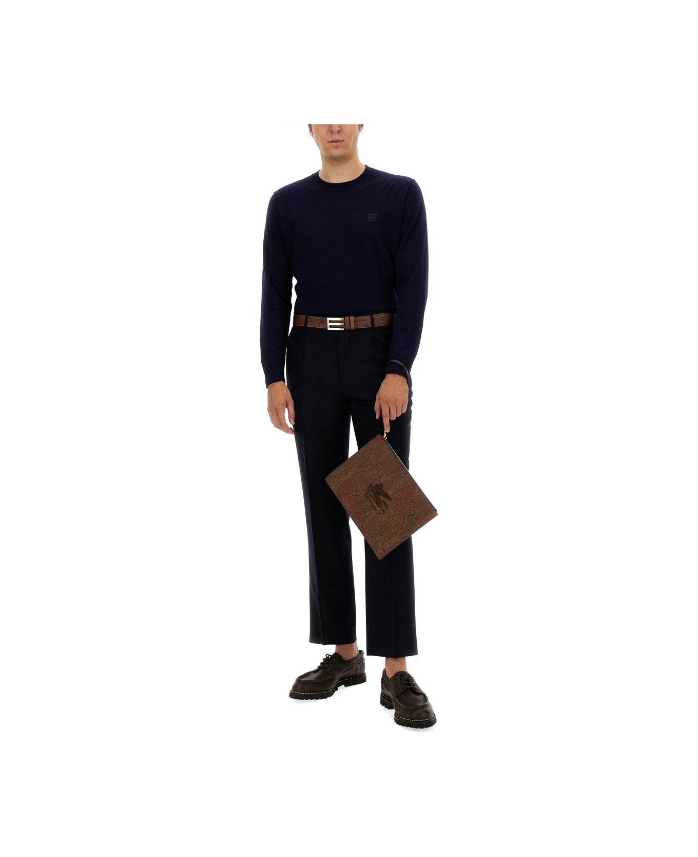 Etro Jersey With Logo - BLUE