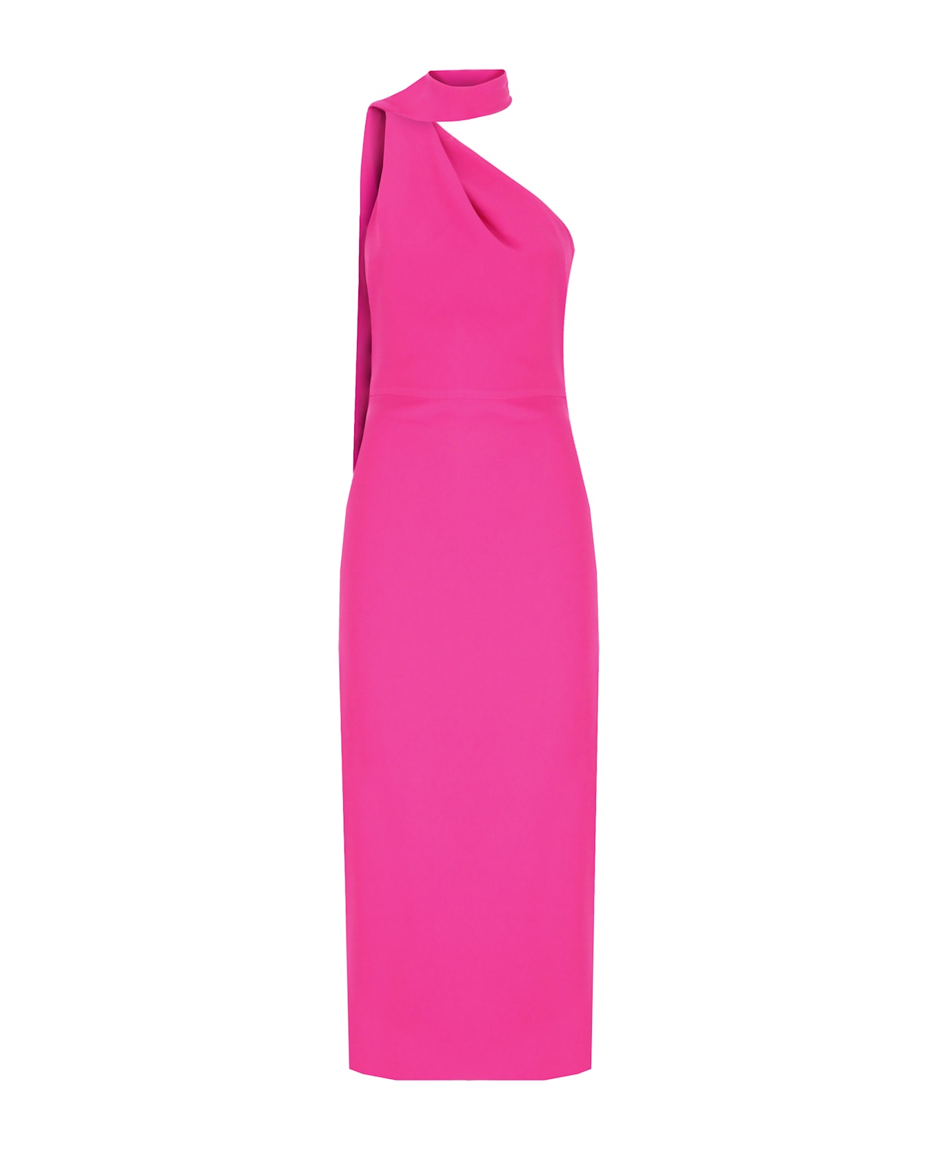 Solace London Samira Midi Dress - Fuchsia