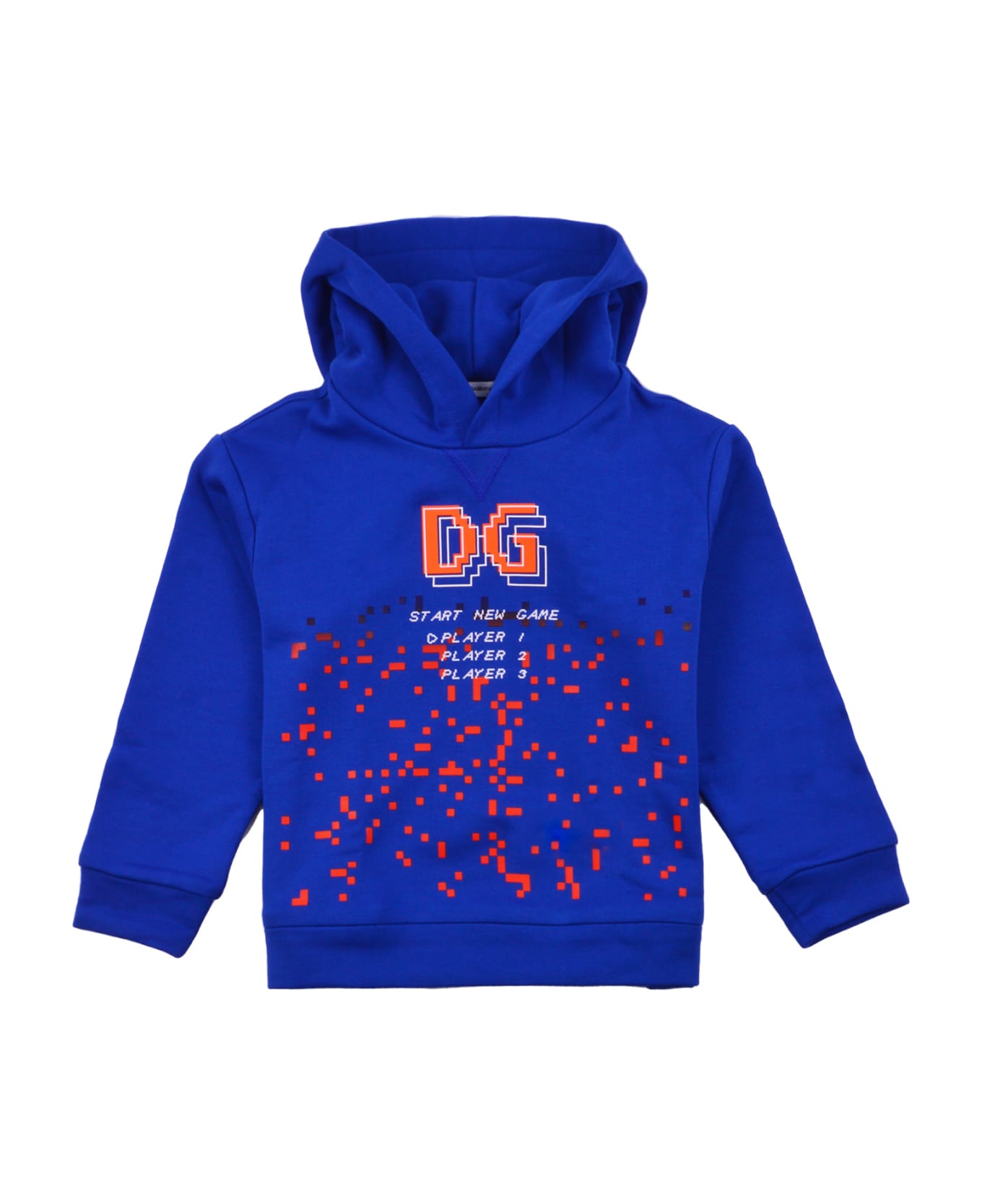 Dolce & Gabbana Hoodie With Dg Games Print - Blue