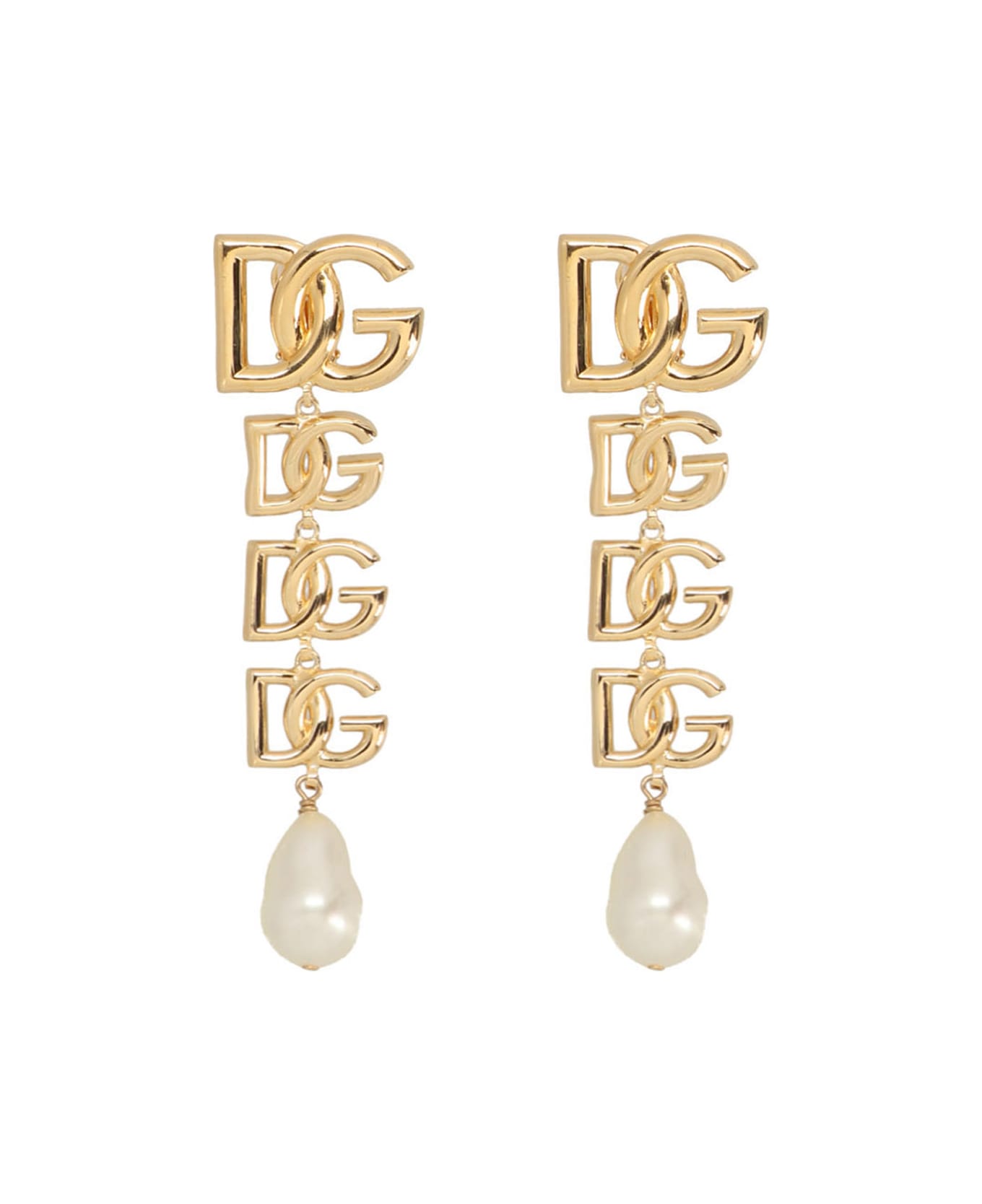 Dolce & Gabbana Logo Earrings - Gold