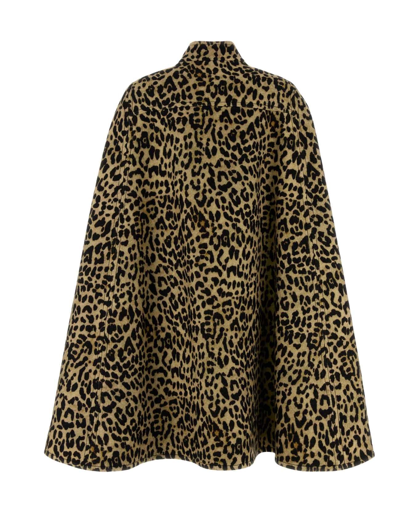 Valentino Garavani Printed Wool Cape - ANIMALIER