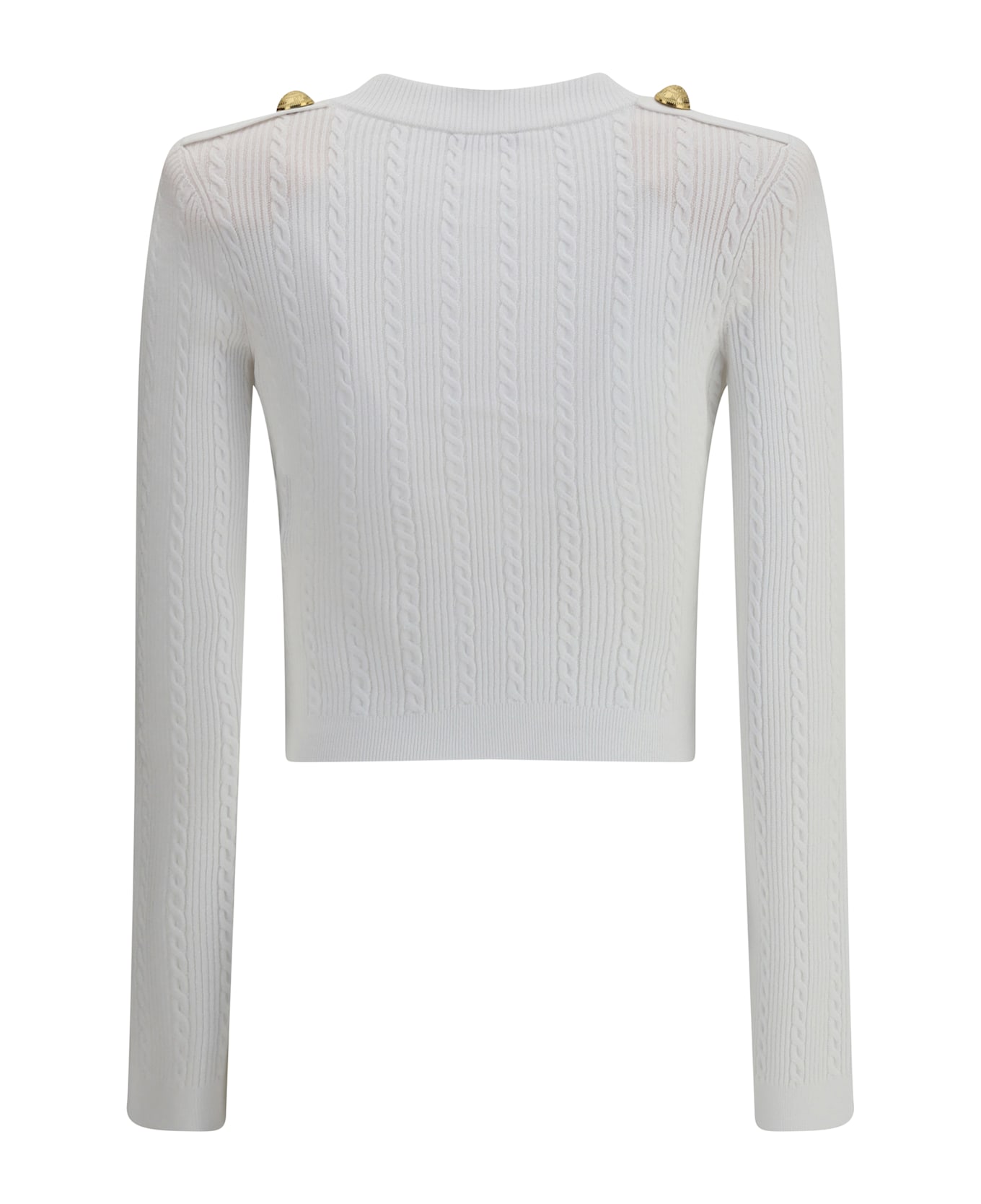 Balmain Ribbed And Braided Cardigan