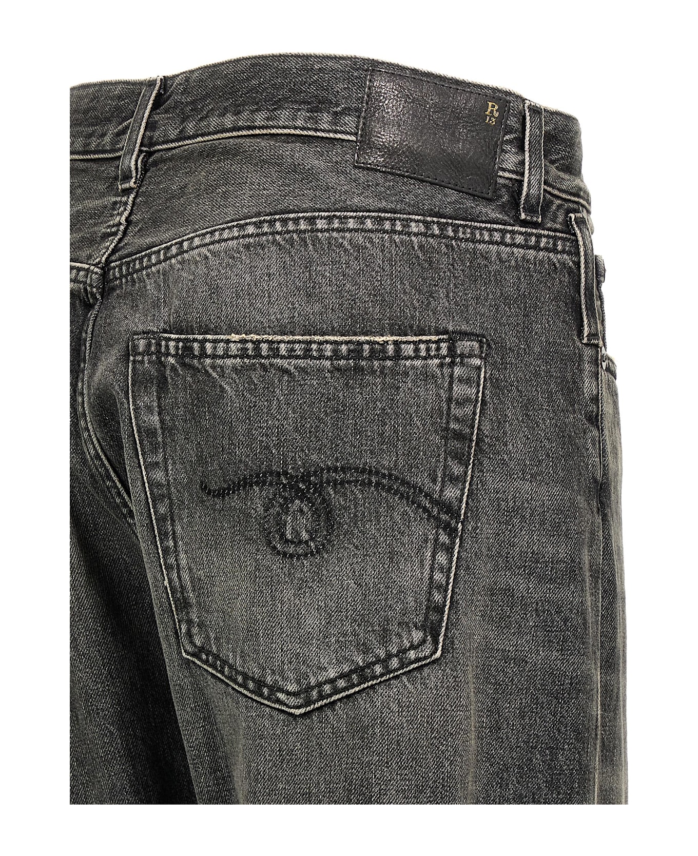 R13 
cross Over
 Jeans - Gray