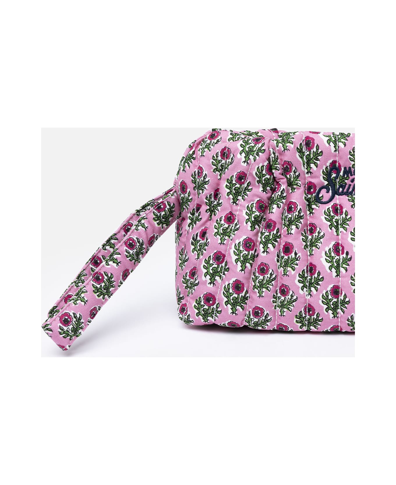 MC2 Saint Barth Flower Patch Quilted Small Pouch - PINK