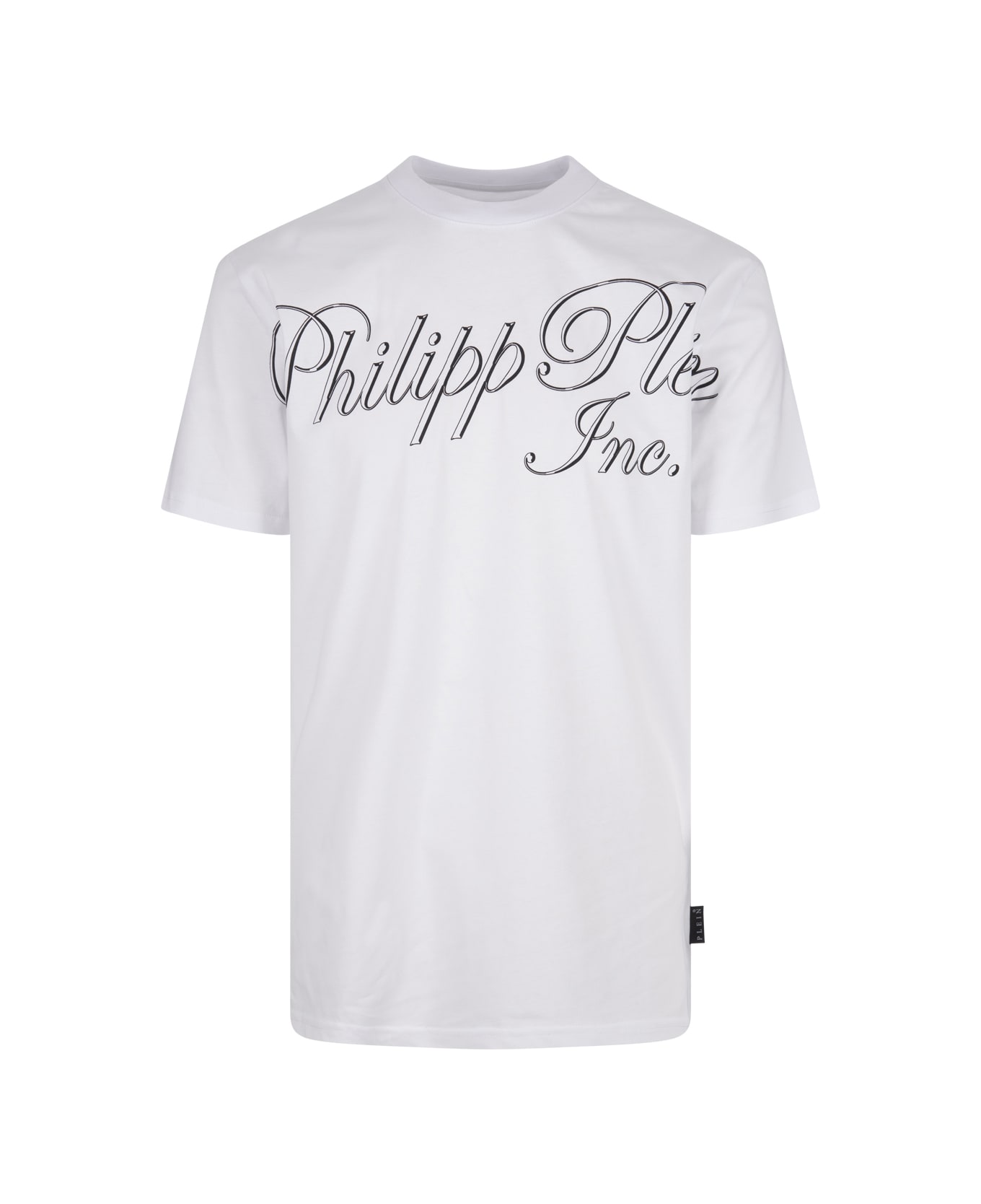 Philipp Plein White T-shirt With Philipp Plein Tm Print - Black