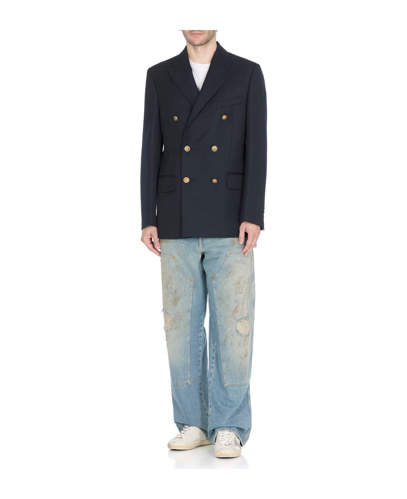 Golden Goose Dave Double Breasted Jacket - Blue