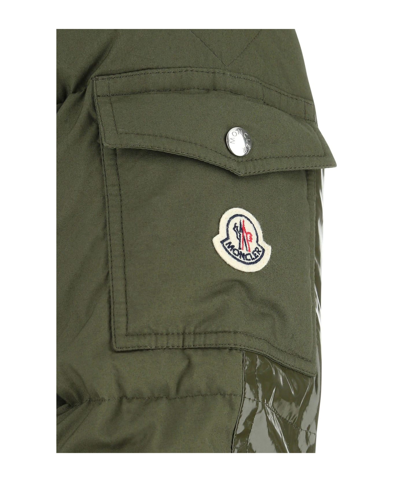Moncler Olive Green Nylon Chardon Down Jacket italist, ALWAYS LIKE A SALE