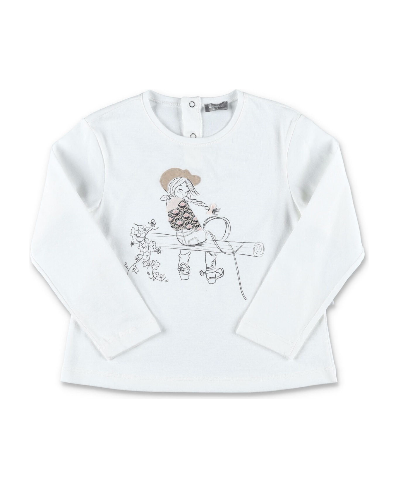 Il Gufo White Cow Girl T-shirt - LATTE Tシャツ＆ポロシャツ