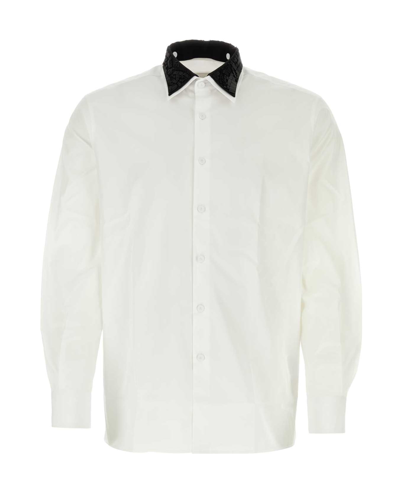 Prada White Poplin Shirt - BIANCONERO