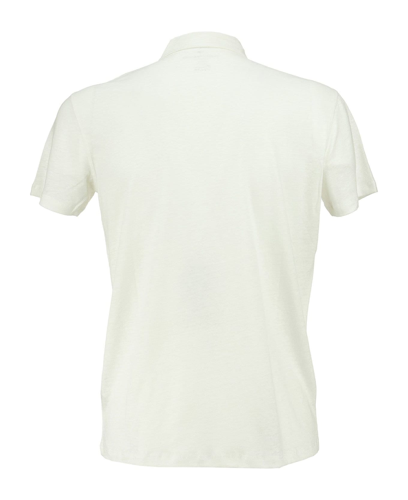 Majestic Filatures mouwen Polo Shirt With Short Sleeves - White