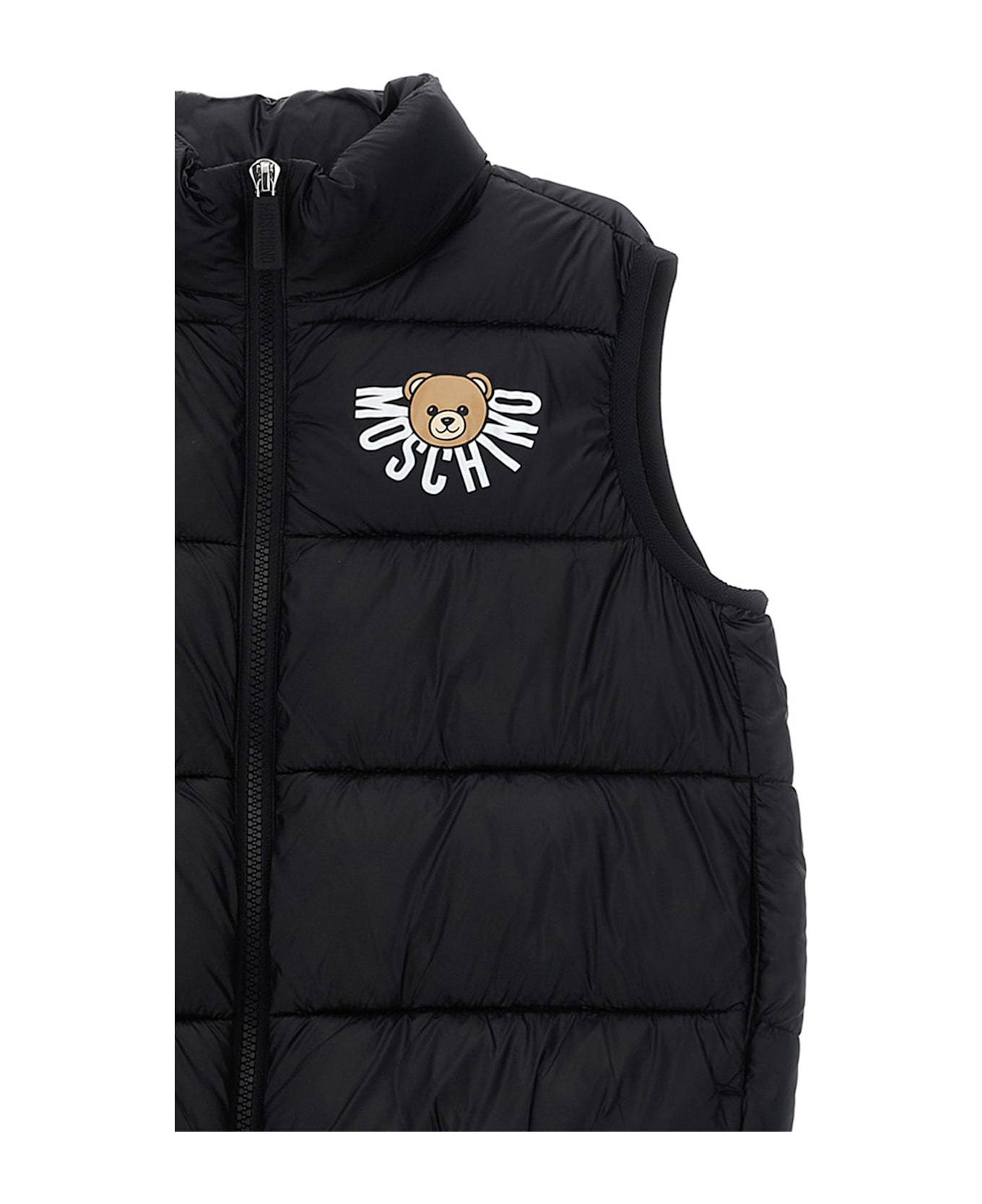 Moschino Logo Print Vest - Black  