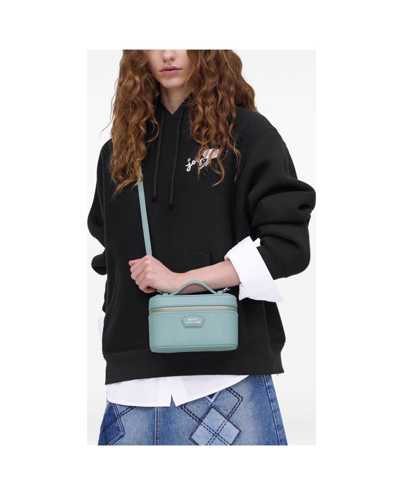 Marc Jacobs The Vanity Leather Crossbody Bag - Clear Blue