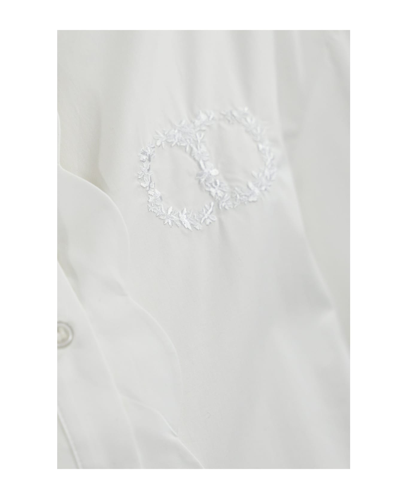 TwinSet Scalloped Poplin Shirt - Bianco