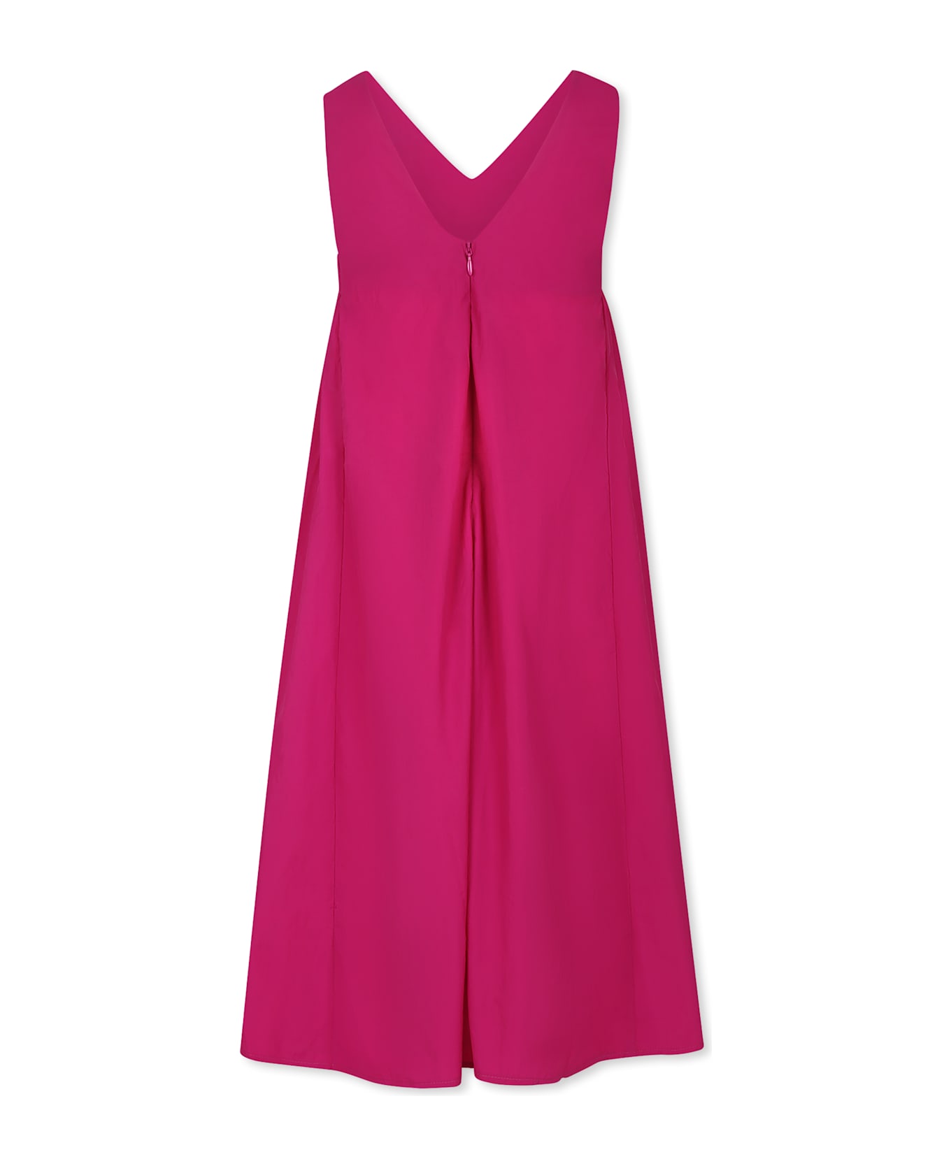 DKNY Fuchsia Dress For Girl With Logo - Fuchsia