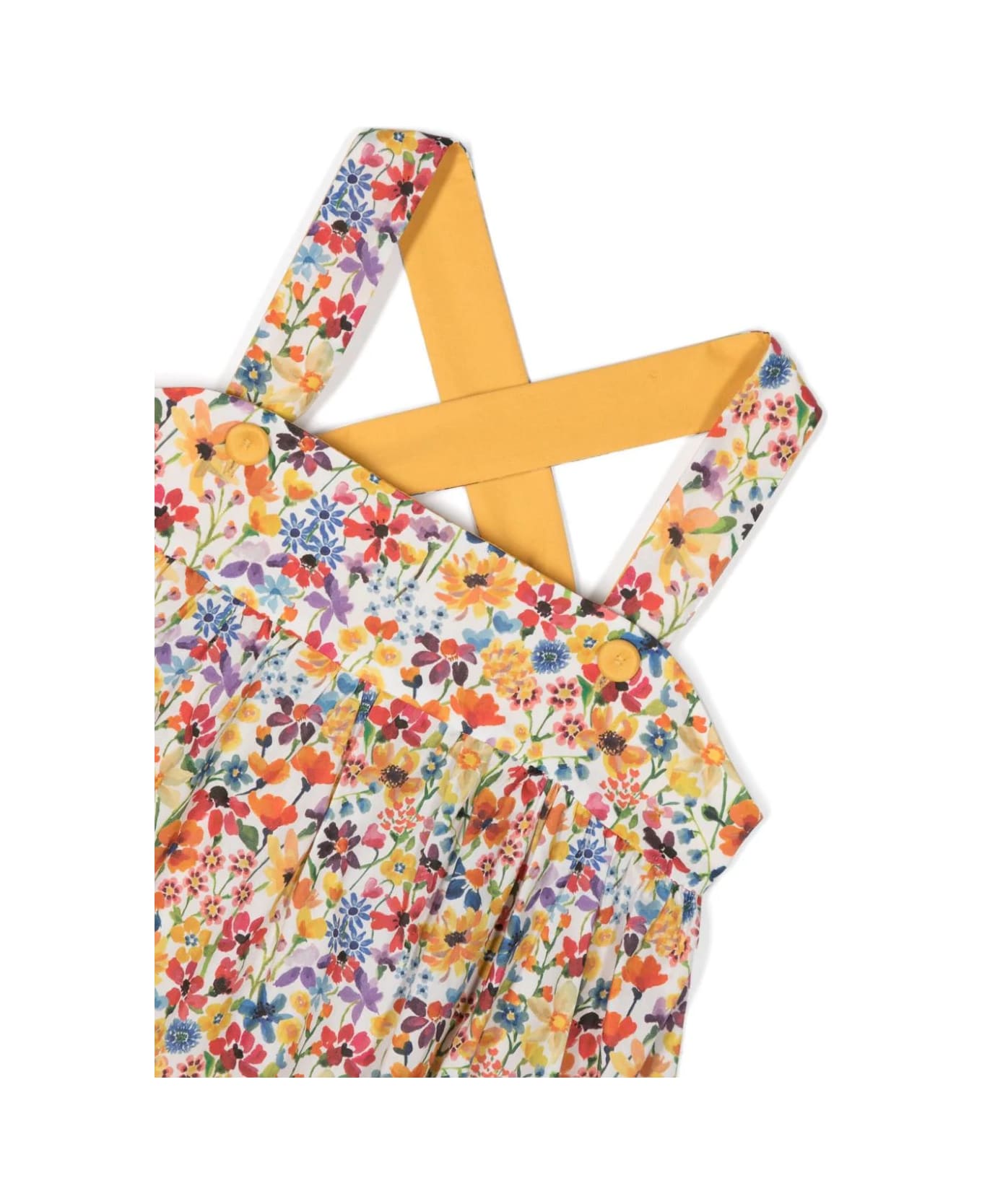 Il Gufo Sleeveless Dress In A Liberty-fabric Material - Multicolour