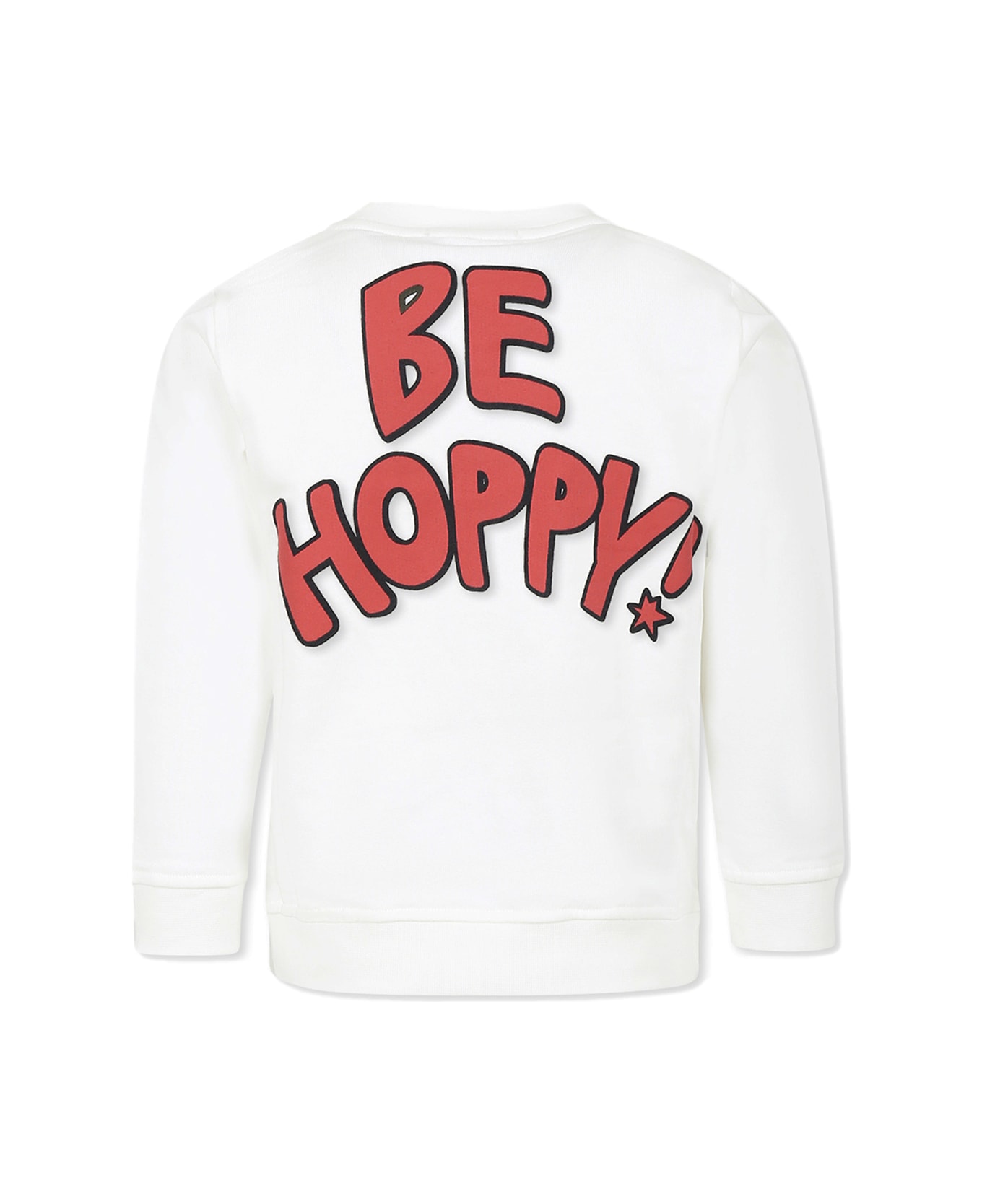 Stella McCartney Kids White Sweatshirt For Boy With Rabbit - White