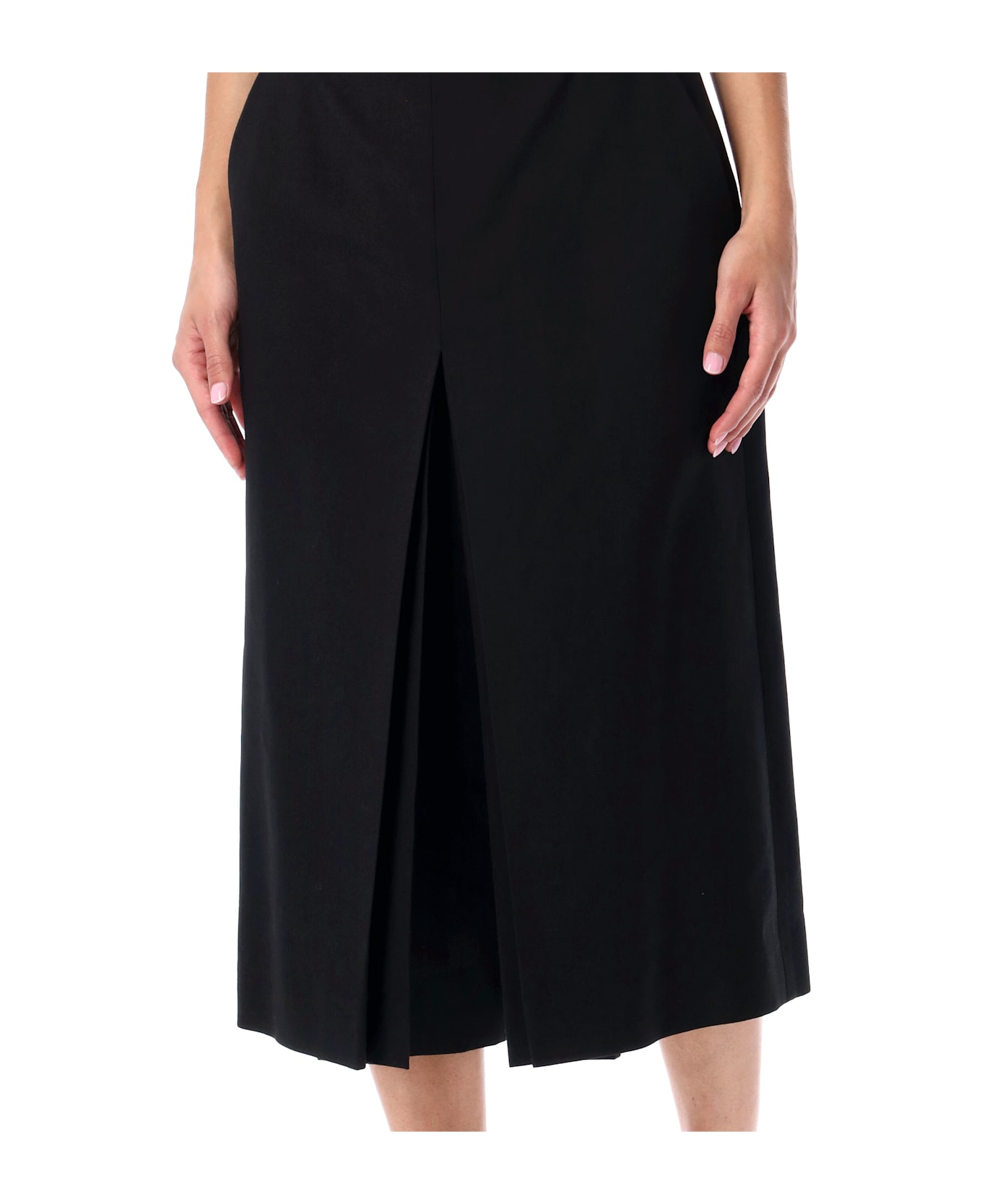 Saint Laurent Black Wool Midi Length Culottes - BLACK
