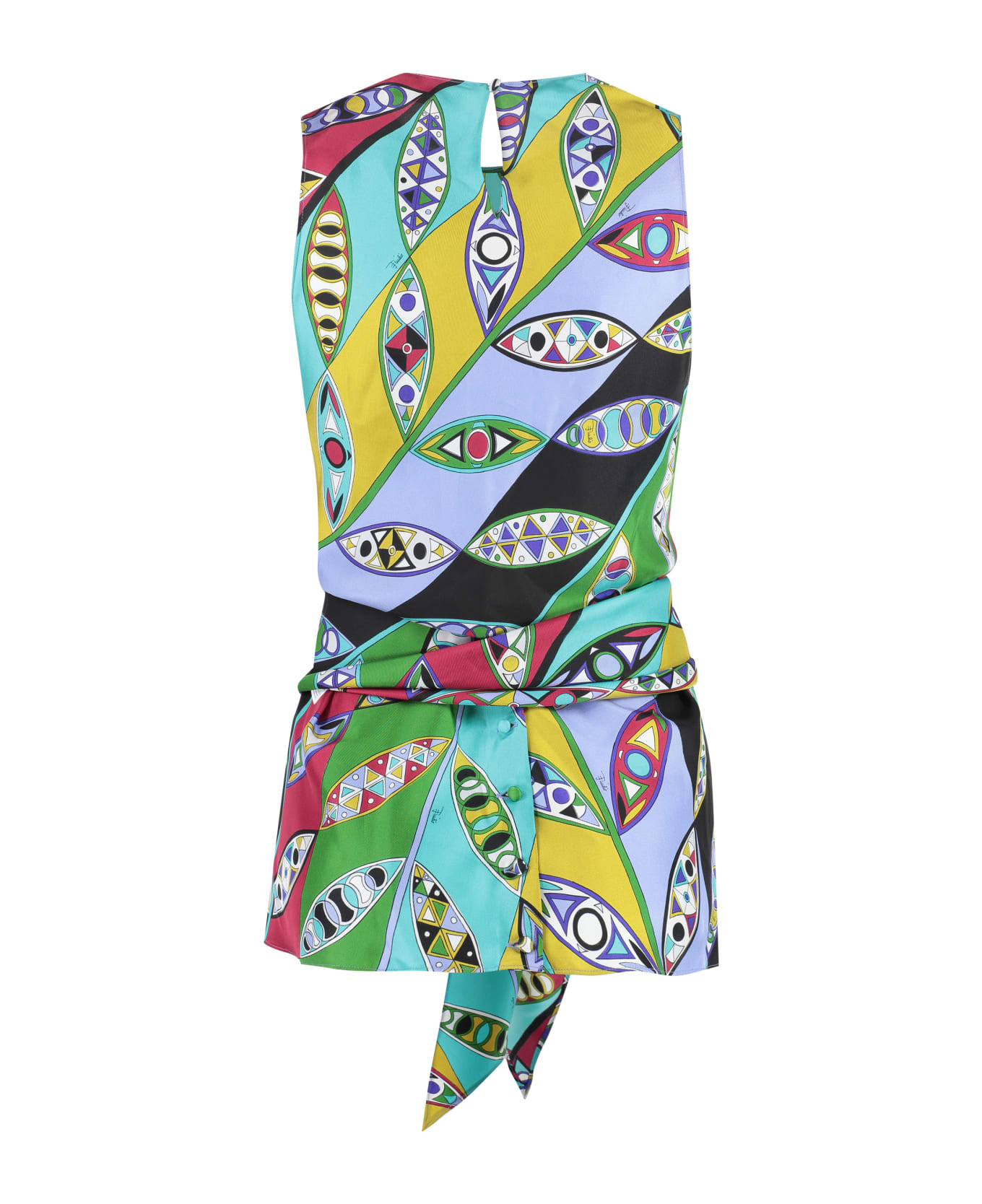 Pucci Printed Silk Top - Multicolor