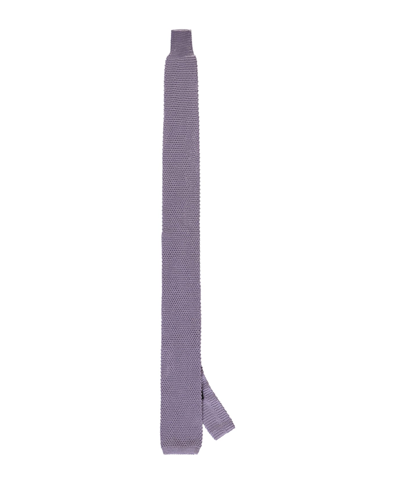 Corneliani Knitted Silk Tie - purple