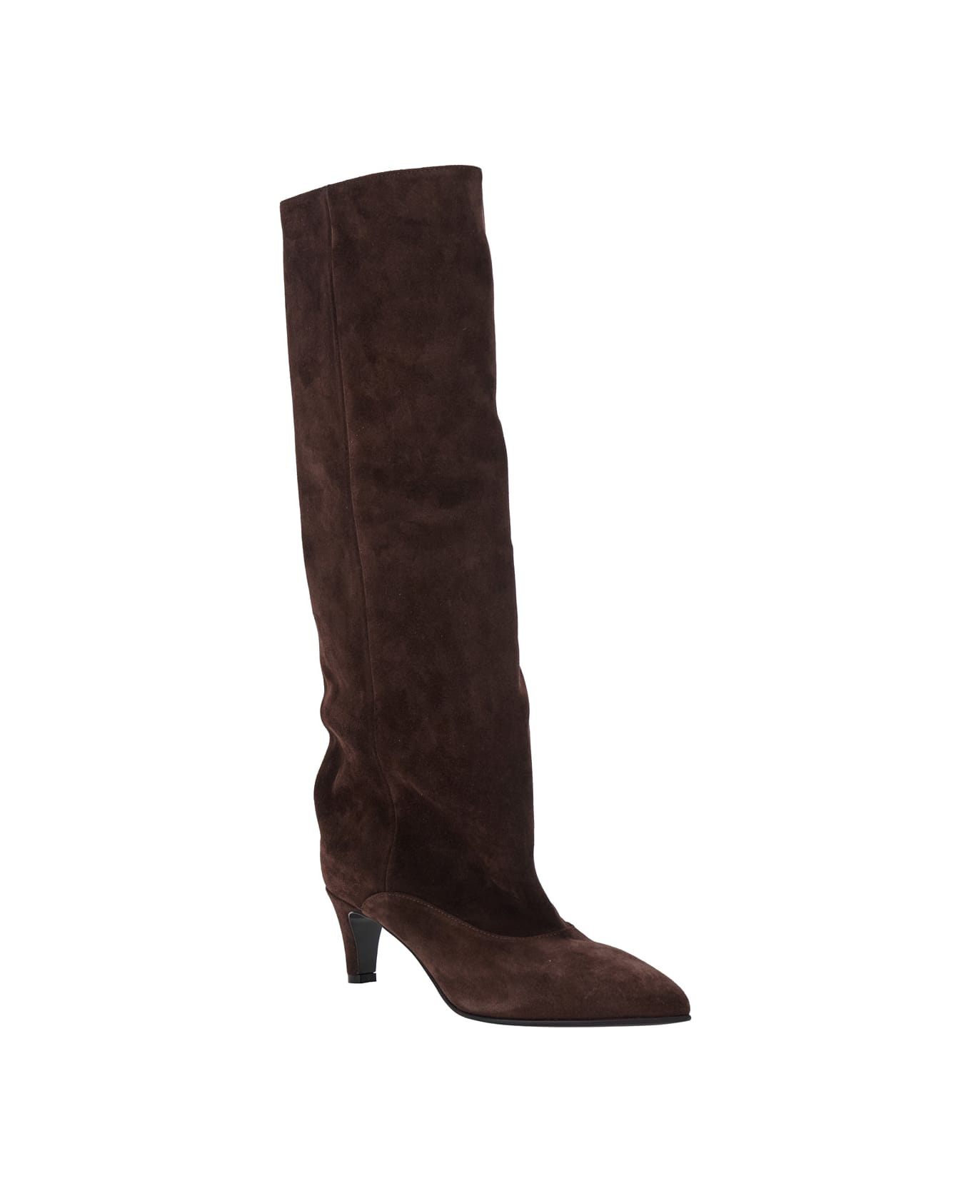 Strategia 
joelle
 Brown Boots With Pointed Design And Low Heel In Suede Woman - Brown