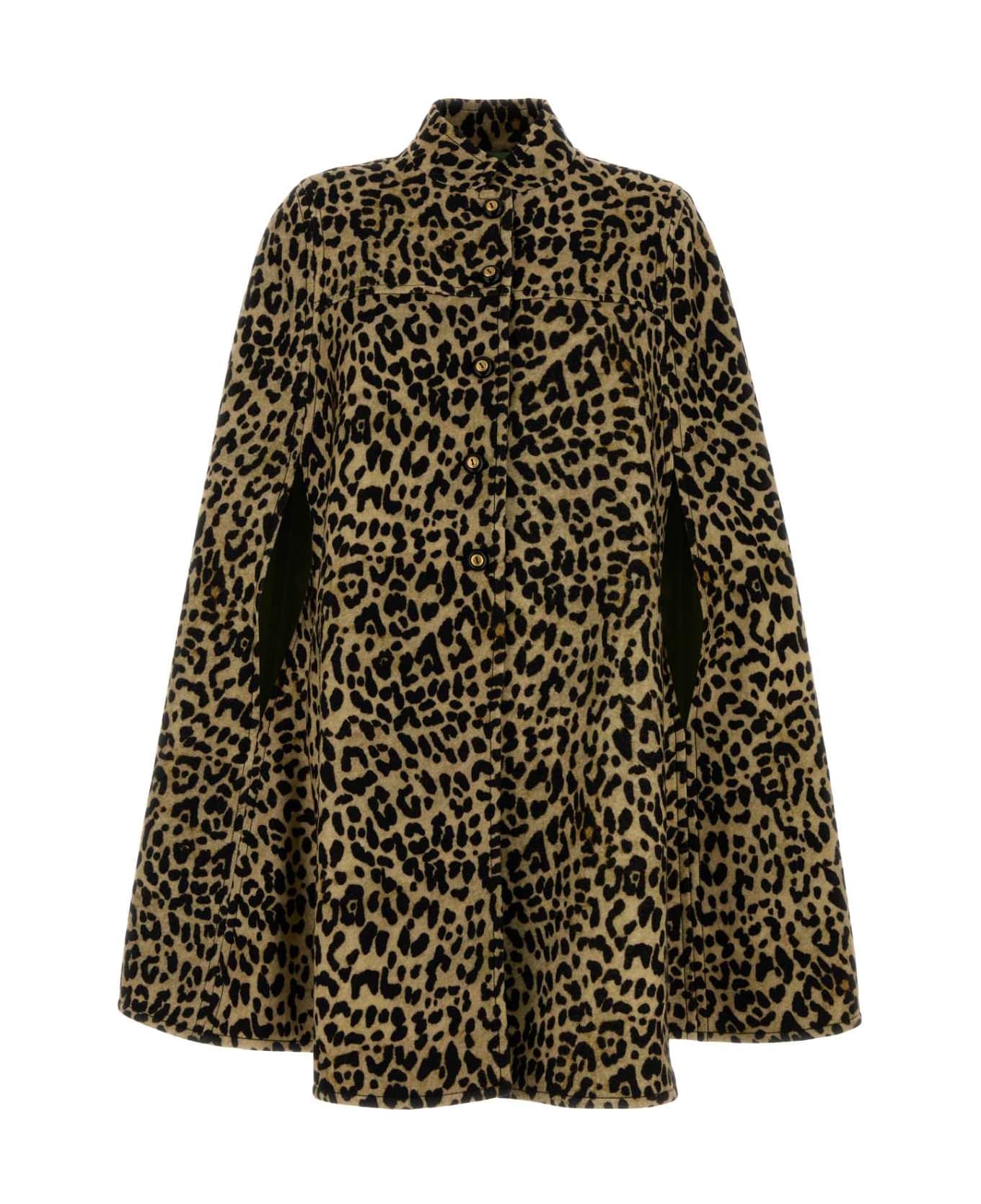 Valentino Garavani Printed Wool Cape - ANIMALIER