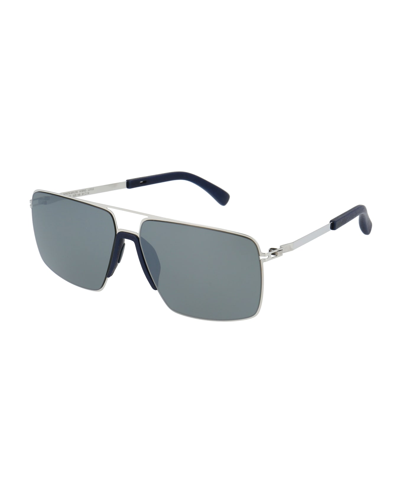 Mykita Lotus Sunglasses - 309 MH10 Navy Blue/Shiny Silver Light Silver Flash
